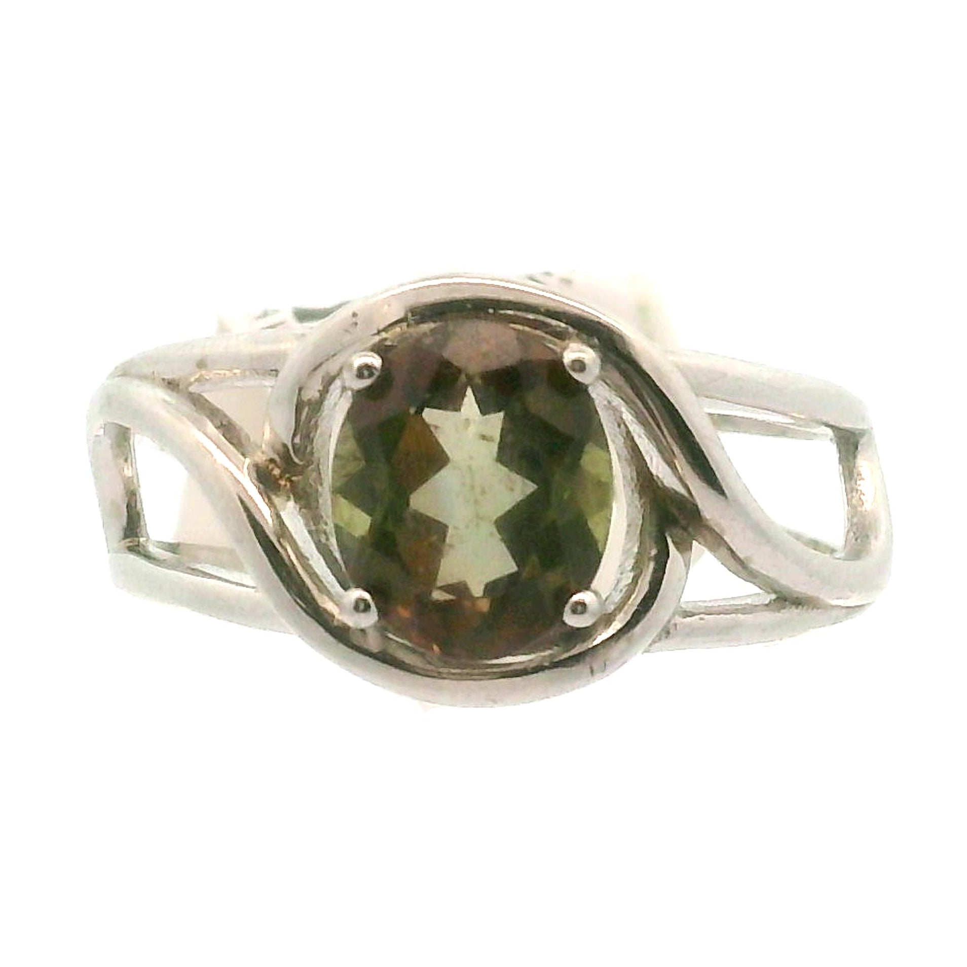 Andalusite Cuff Ring 925 Silver for Divine Connection, Harmony & Spiritual Awareness