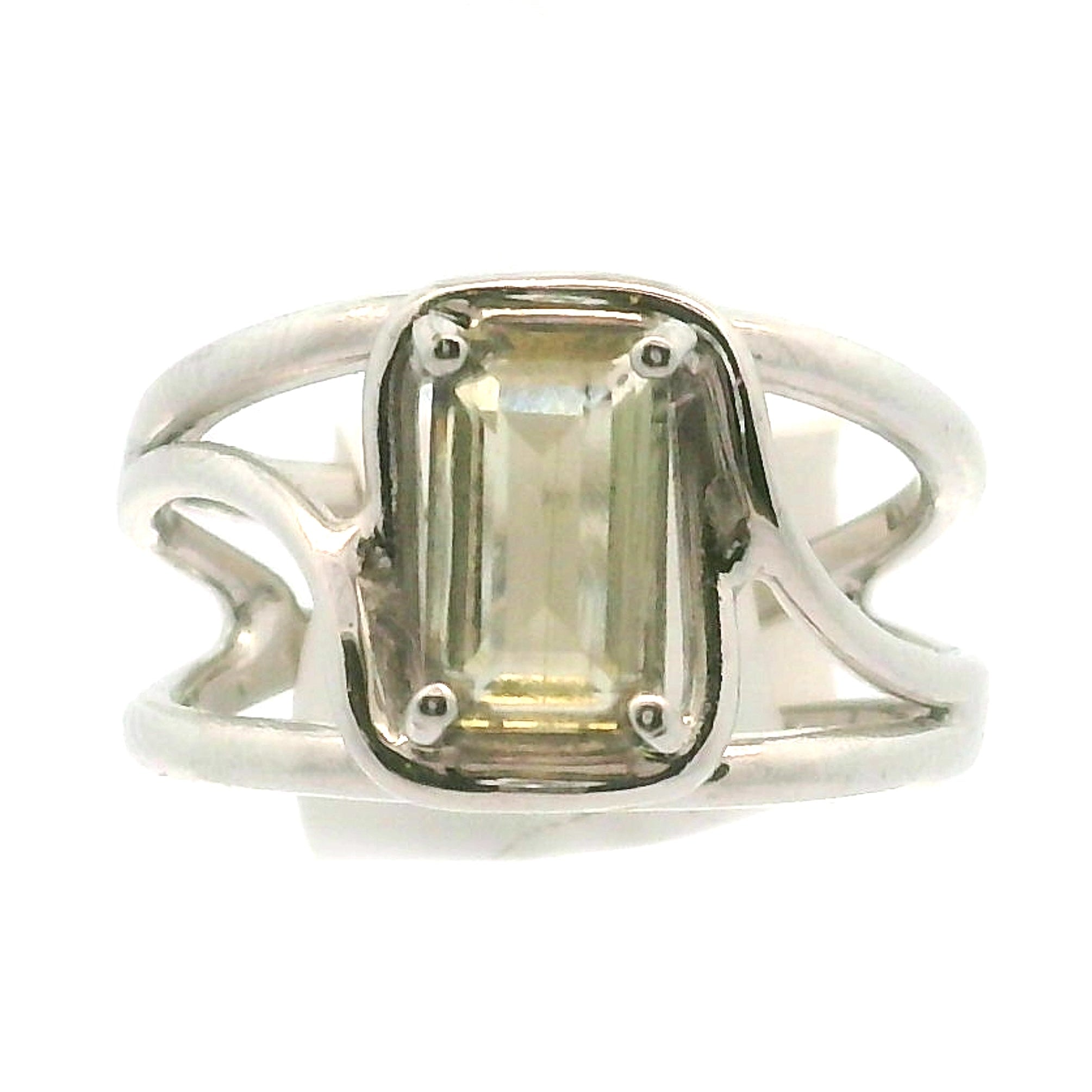 Rutilated Zoisite Cuff Ring .925 Silver for Elevating your Consciousness