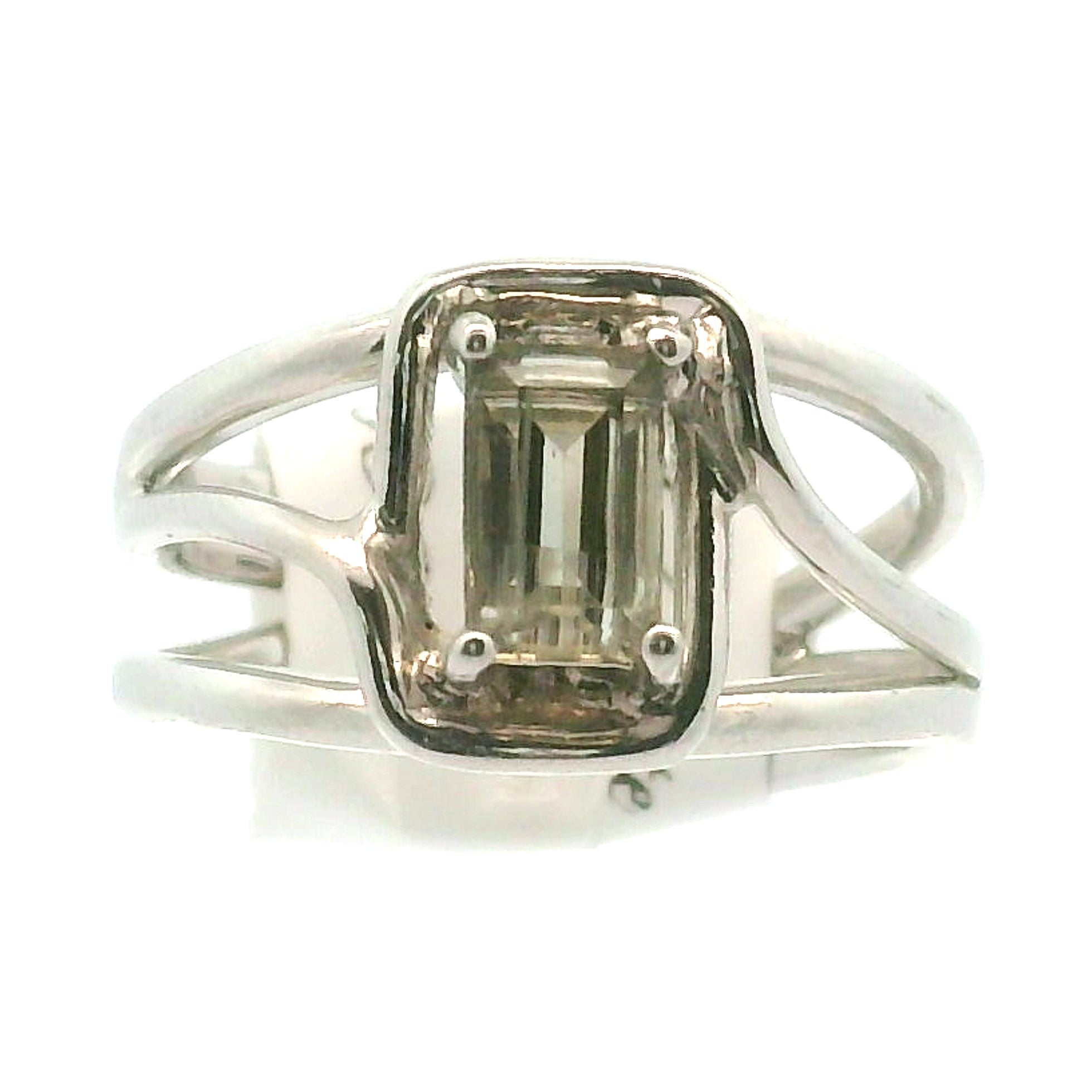 Rutilated Zoisite Cuff Ring .925 Silver for Elevating your Consciousness