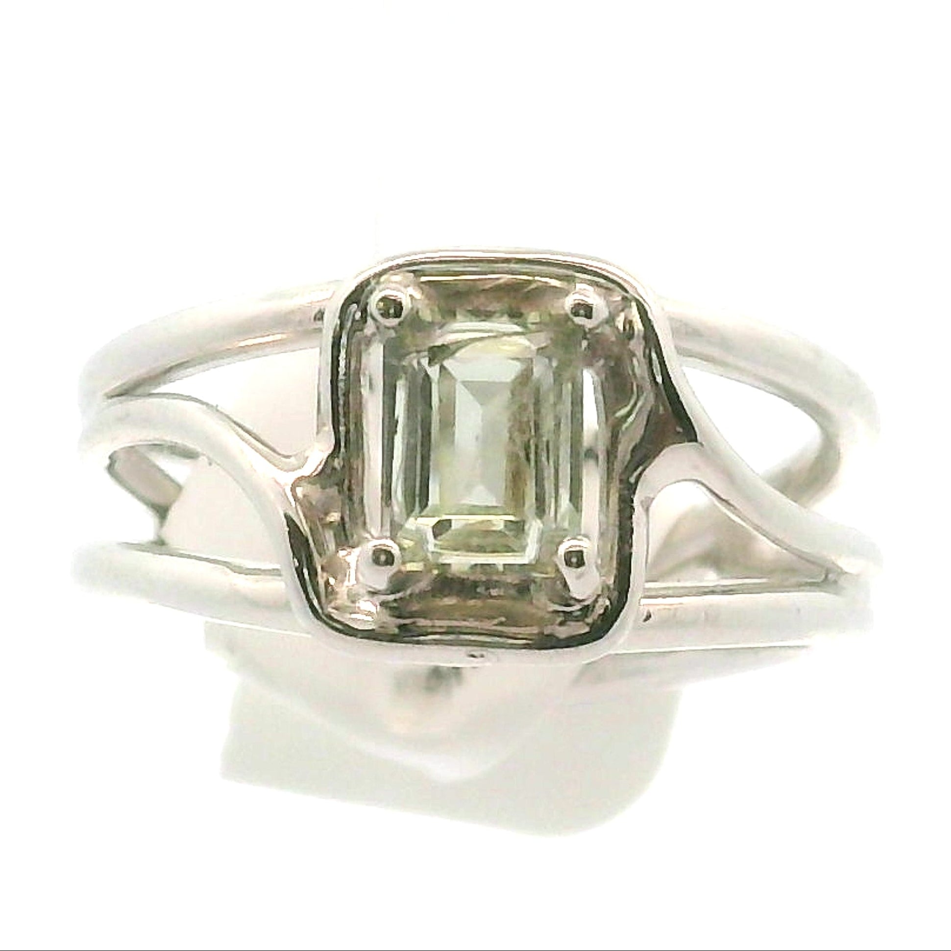 Rutilated Zoisite Cuff Ring .925 Silver for Elevating your Consciousness