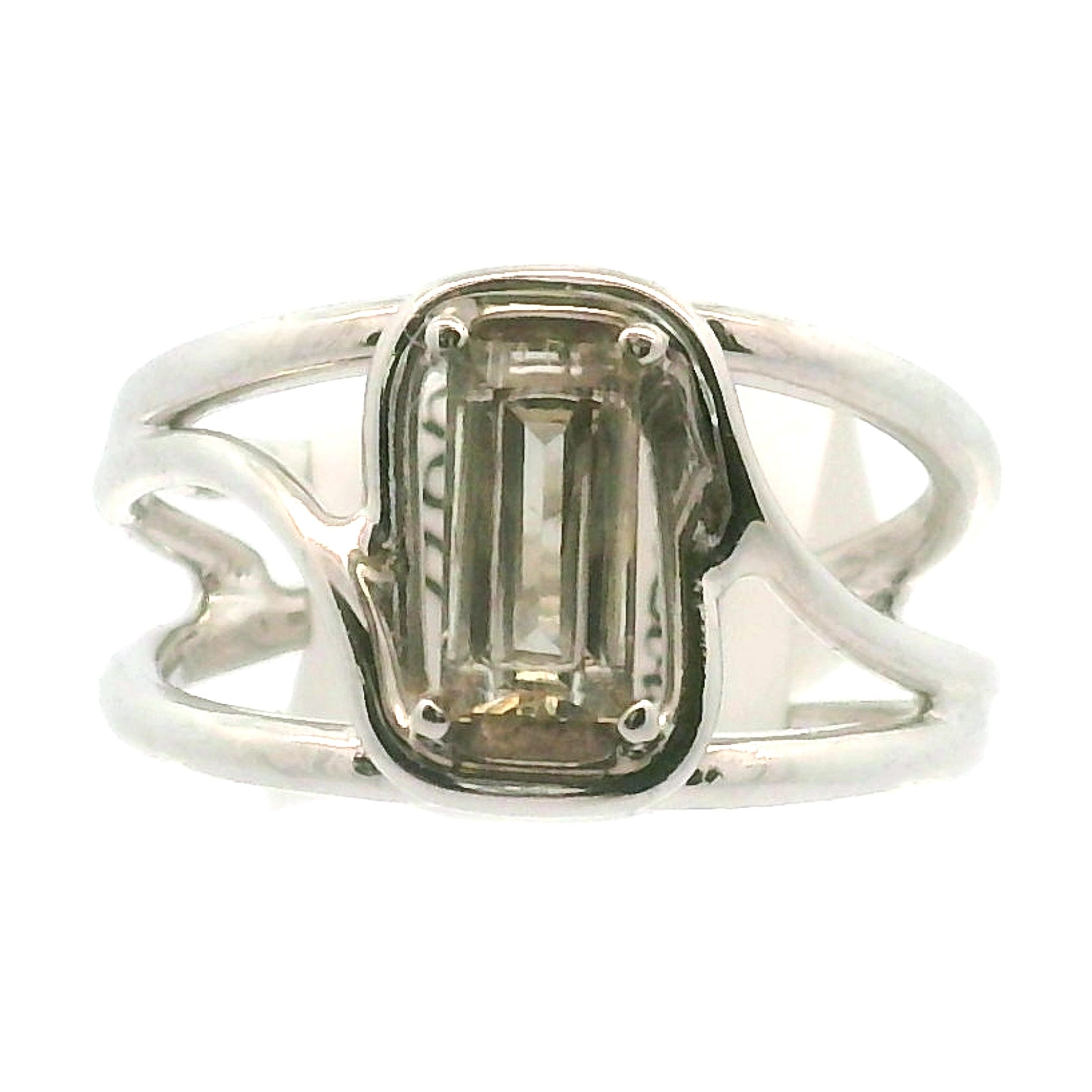 Rutilated Zoisite Cuff Ring .925 Silver for Elevating your Consciousness