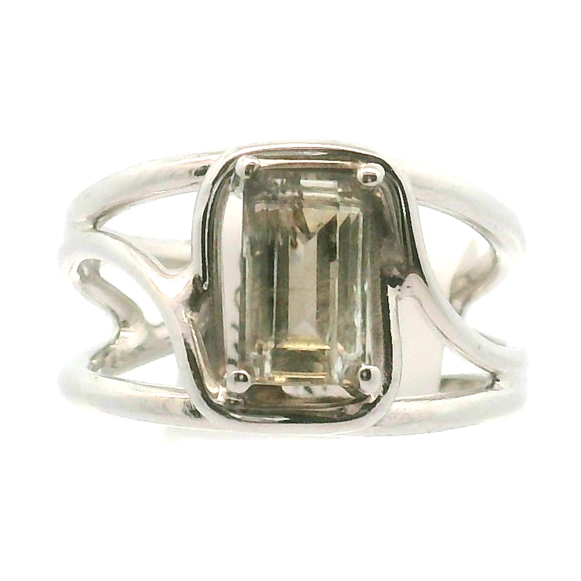 Rutilated Zoisite Cuff Ring .925 Silver for Elevating your Consciousness