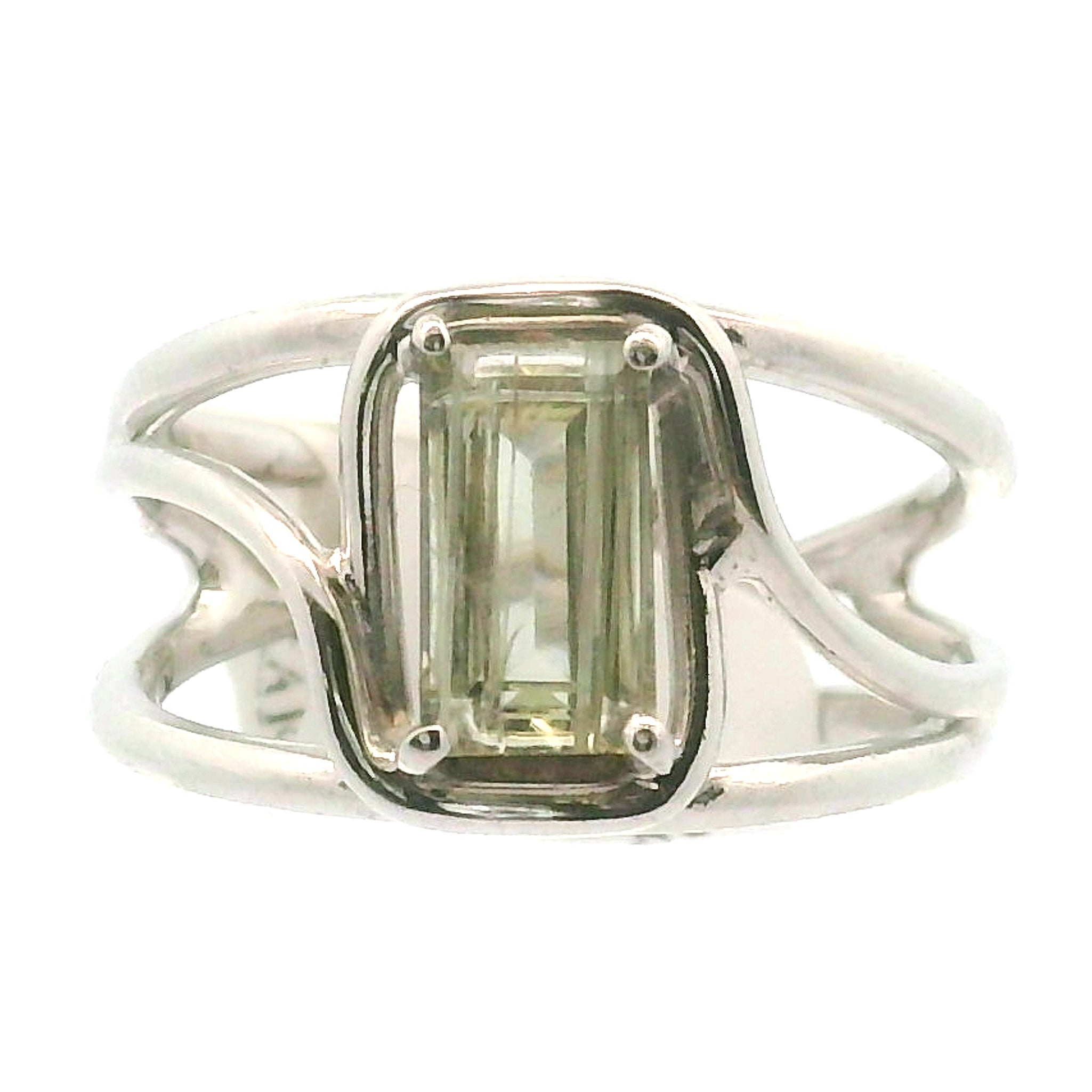 Rutilated Zoisite Cuff Ring .925 Silver for Elevating your Consciousness