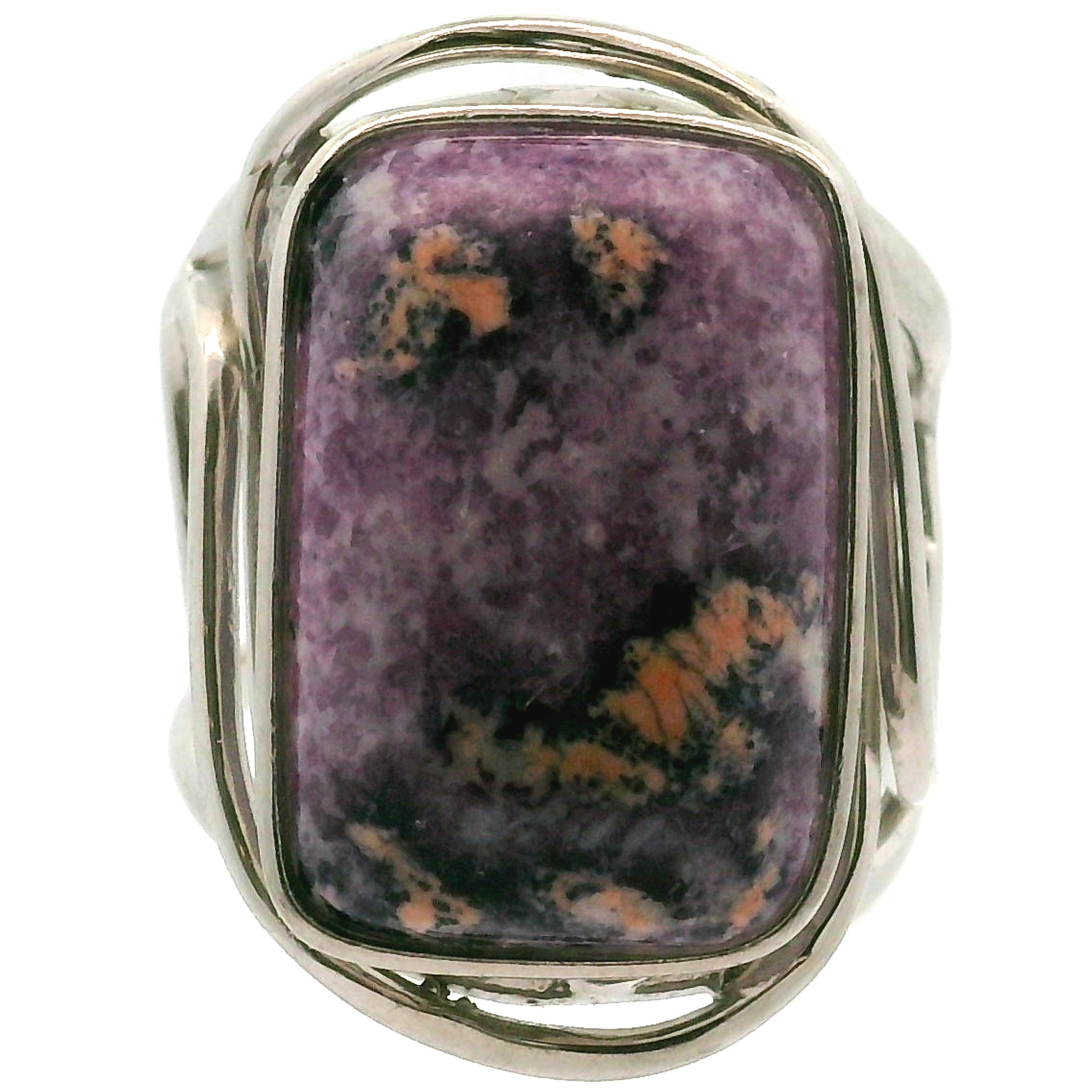 Olga Stone Cuff Ring .925 Silver  for Harmonizing Relationships & Pleasure