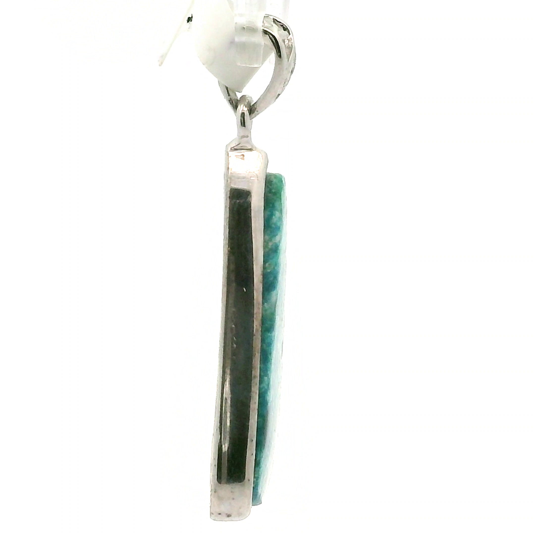Acicular Shattuckite with Dioptase Pendant .925 Silver for Truthful Communication and Soul-Level Healing