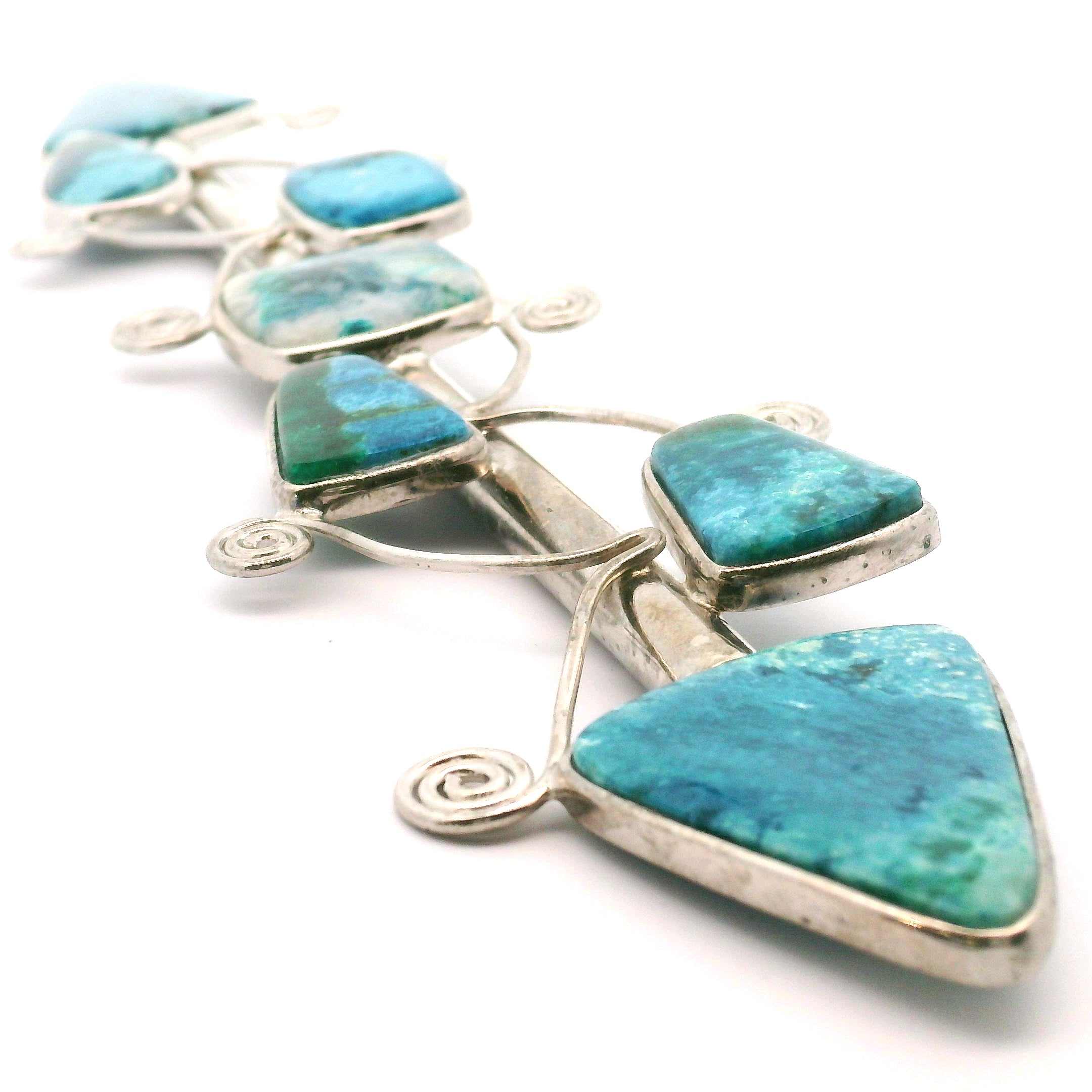Acicular Shattuckite with Dioptase Wand .925 Silver for Truthful Communication and Soul-Level Healing