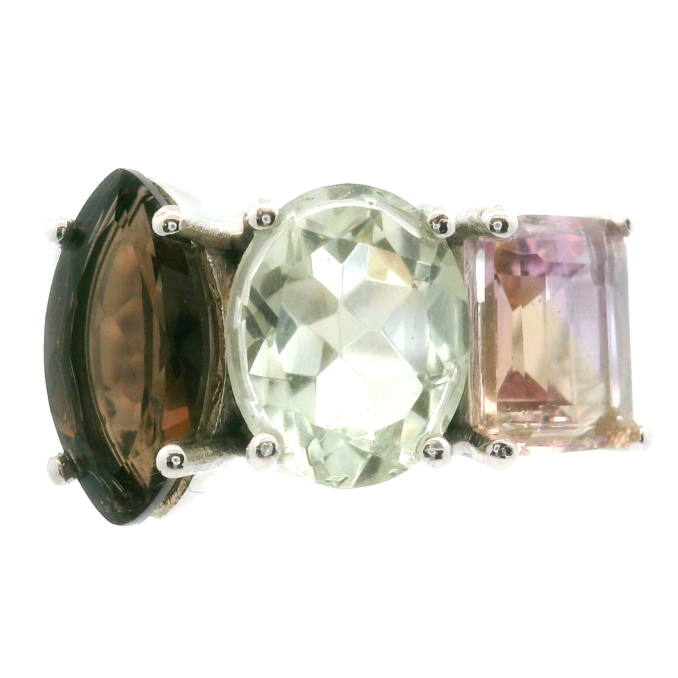 Triple Stone Crown Ring .925 Silver for Embracing your Power