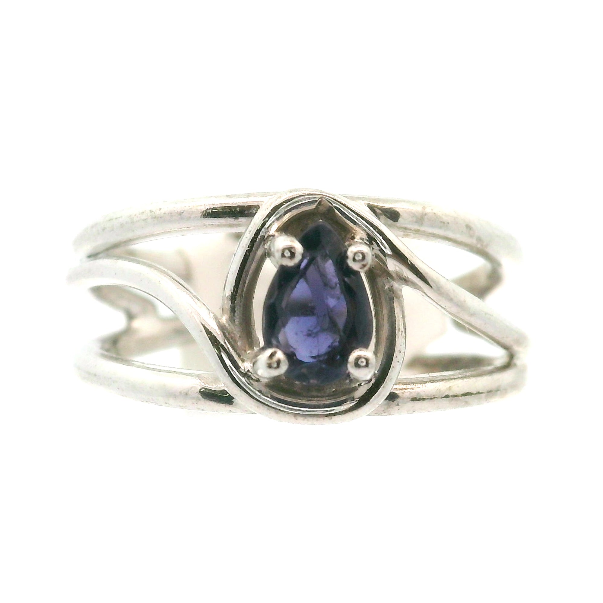 Iolite Midi Cuff Ring .925 Silver (Gem Grade) for Intuition, Divination and Wisdom