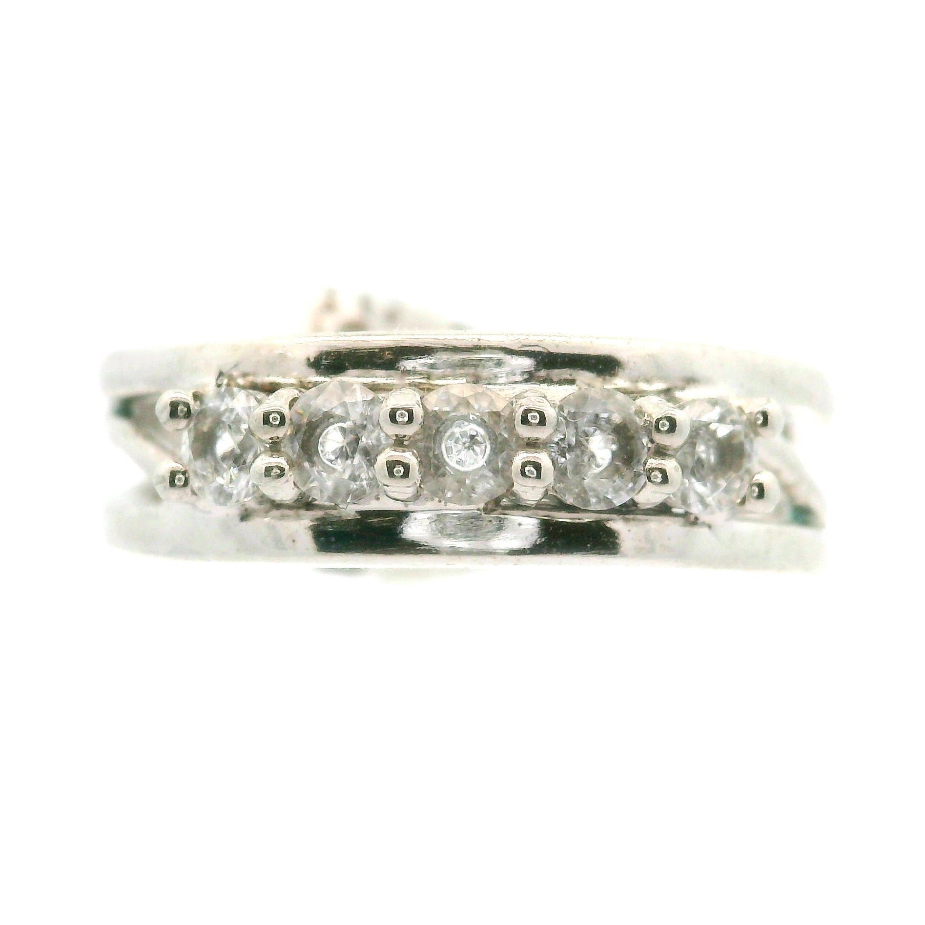 Multi-stone Stacker Cuff Ring .925 Silver for Healing, Intention Setting and Manifesting your Desires