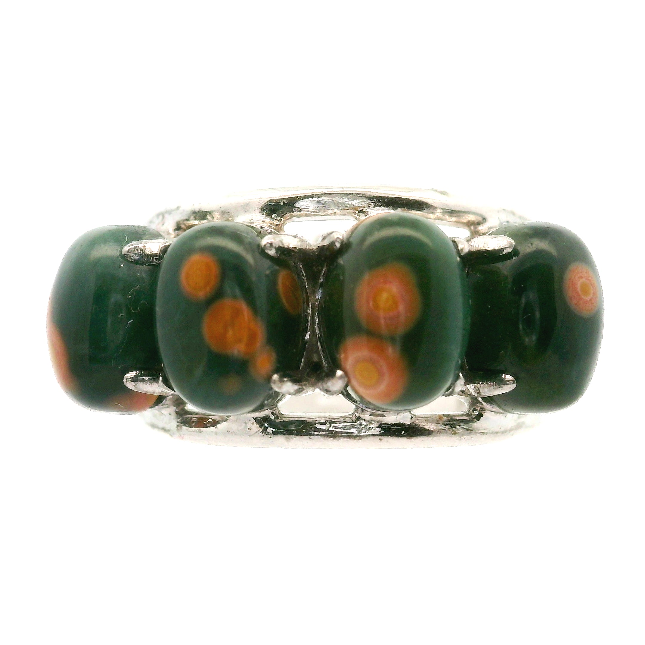 Multi Stone Oval Cut Stacker Cuff Ring .925 Silver for Healing, Intention Setting and Manifesting your Desires