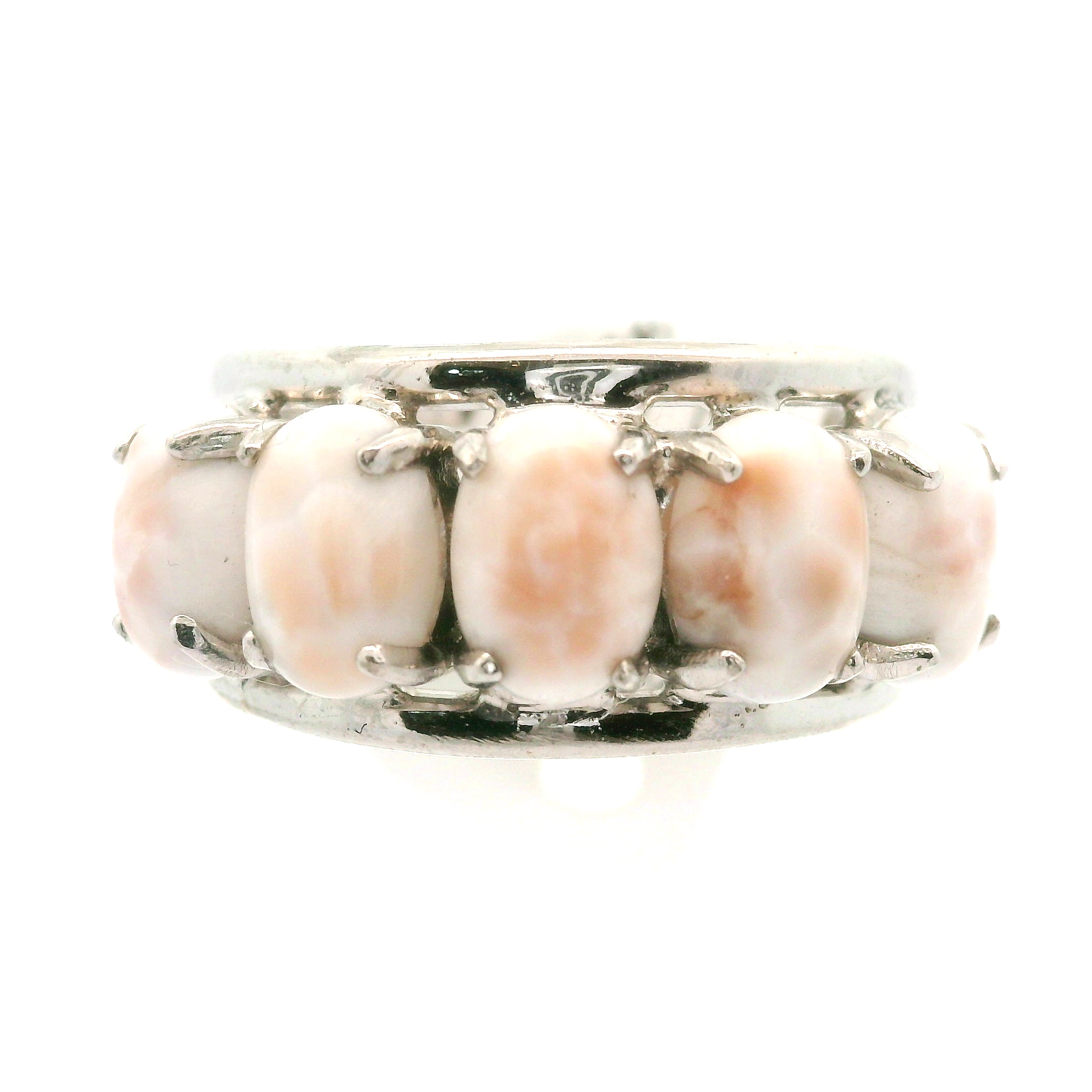 Multi Stone Oval Cut Stacker Cuff Ring .925 Silver for Healing, Intention Setting and Manifesting your Desires