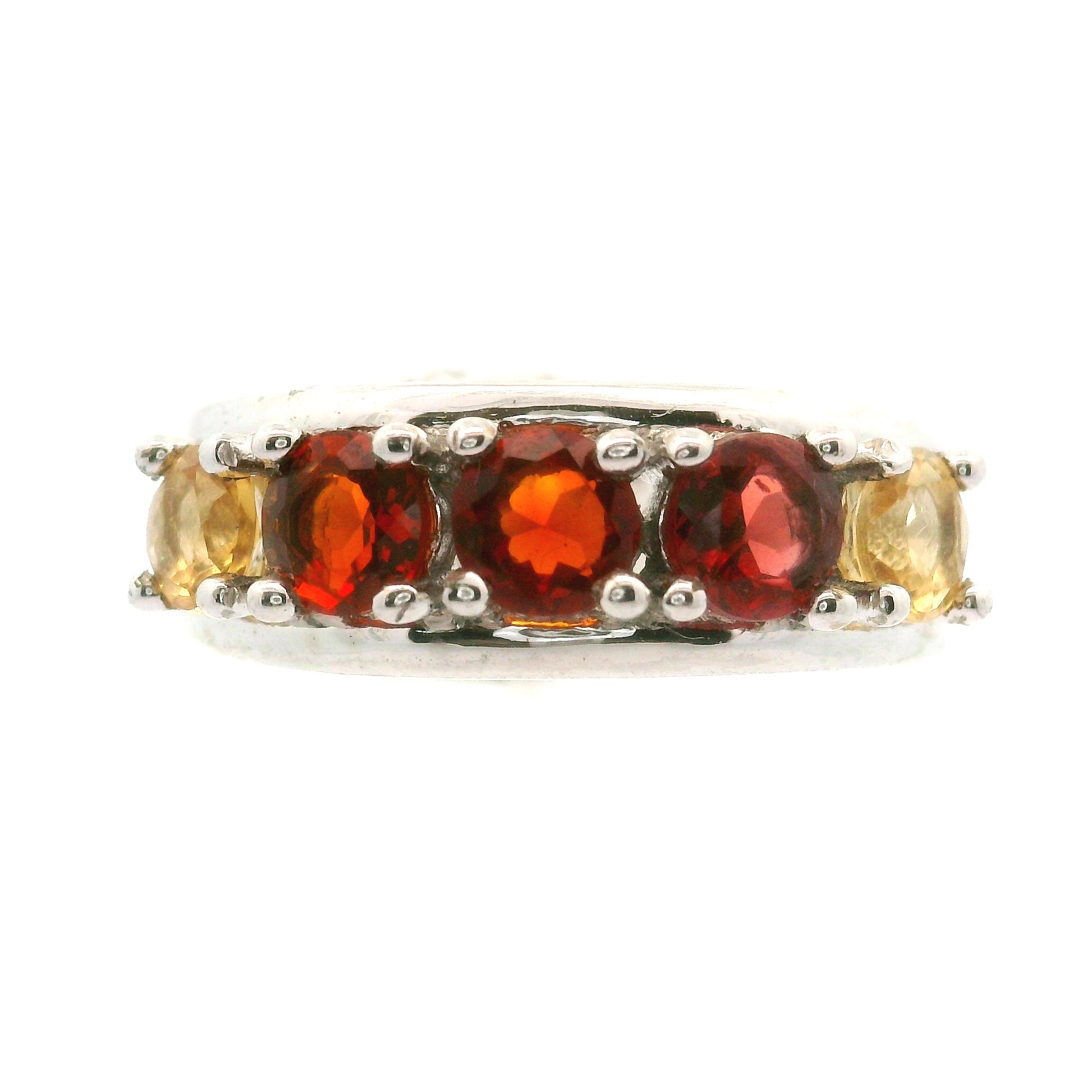 Multi-stone Stacker Cuff Ring .925 Silver for Healing, Intention Setting and Manifesting your Desires