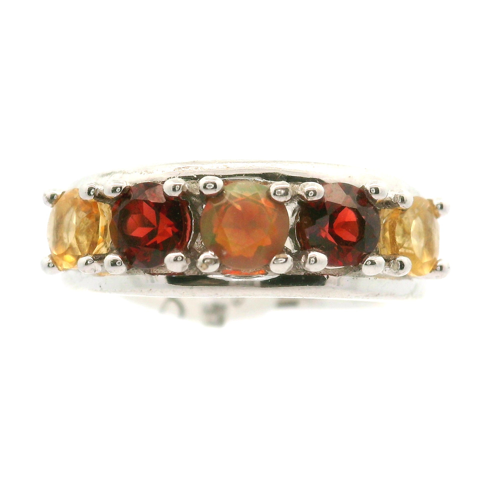 Multi-stone Stacker Cuff Ring .925 Silver for Healing, Intention Setting and Manifesting your Desires
