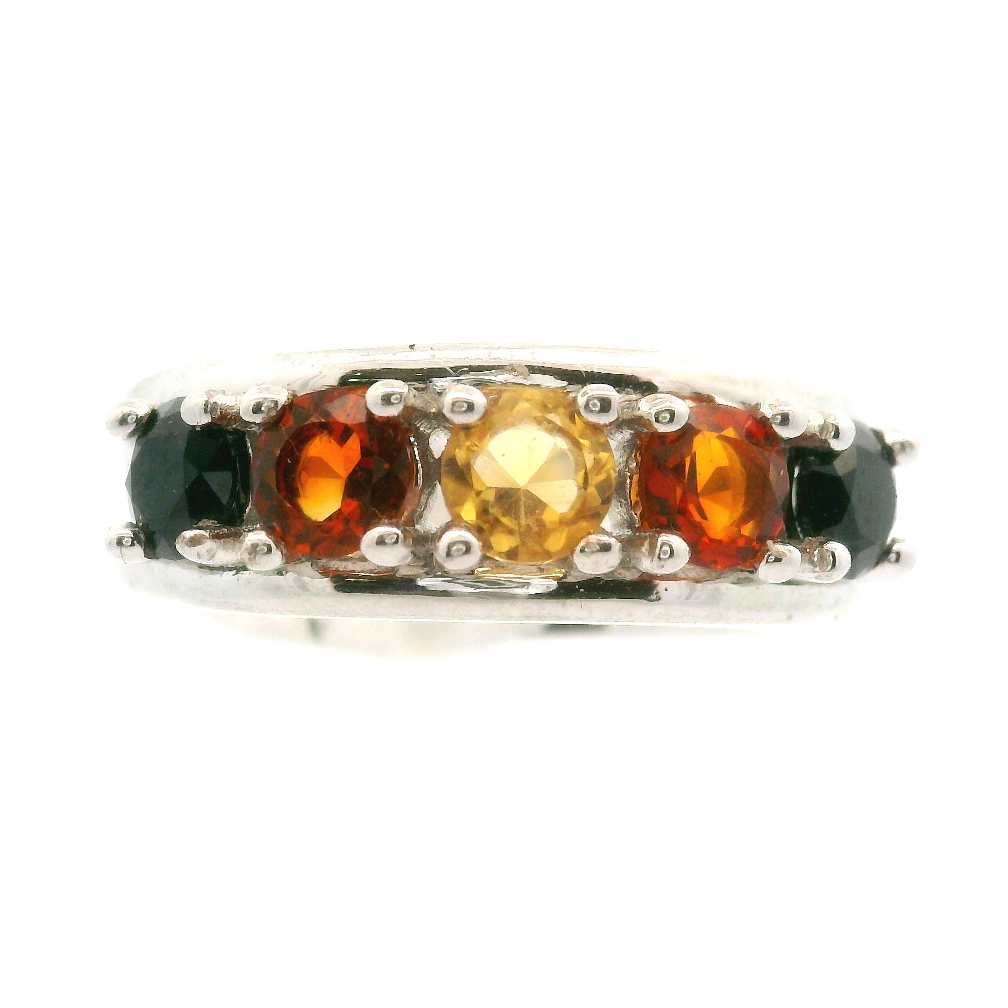 Multi-stone Stacker Cuff Ring .925 Silver for Healing, Intention Setting and Manifesting your Desires