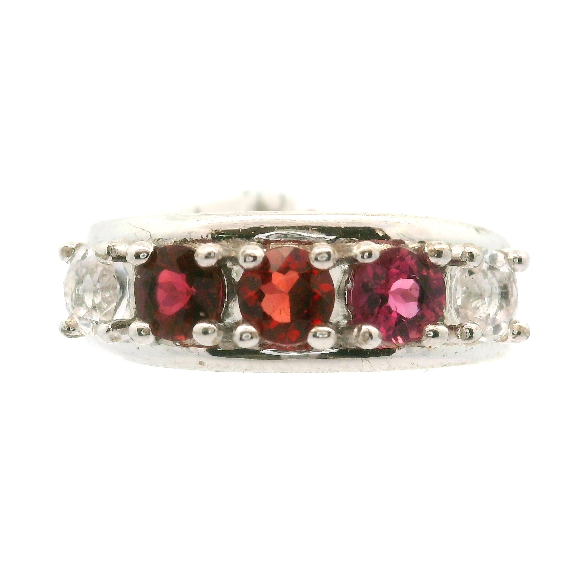 Multi-stone Stacker Cuff Ring .925 Silver for Healing, Intention Setting and Manifesting your Desires