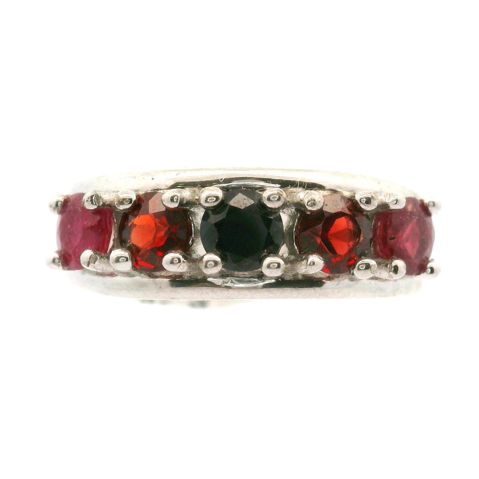 Multi-stone Stacker Cuff Ring .925 Silver for Healing, Intention Setting and Manifesting your Desires