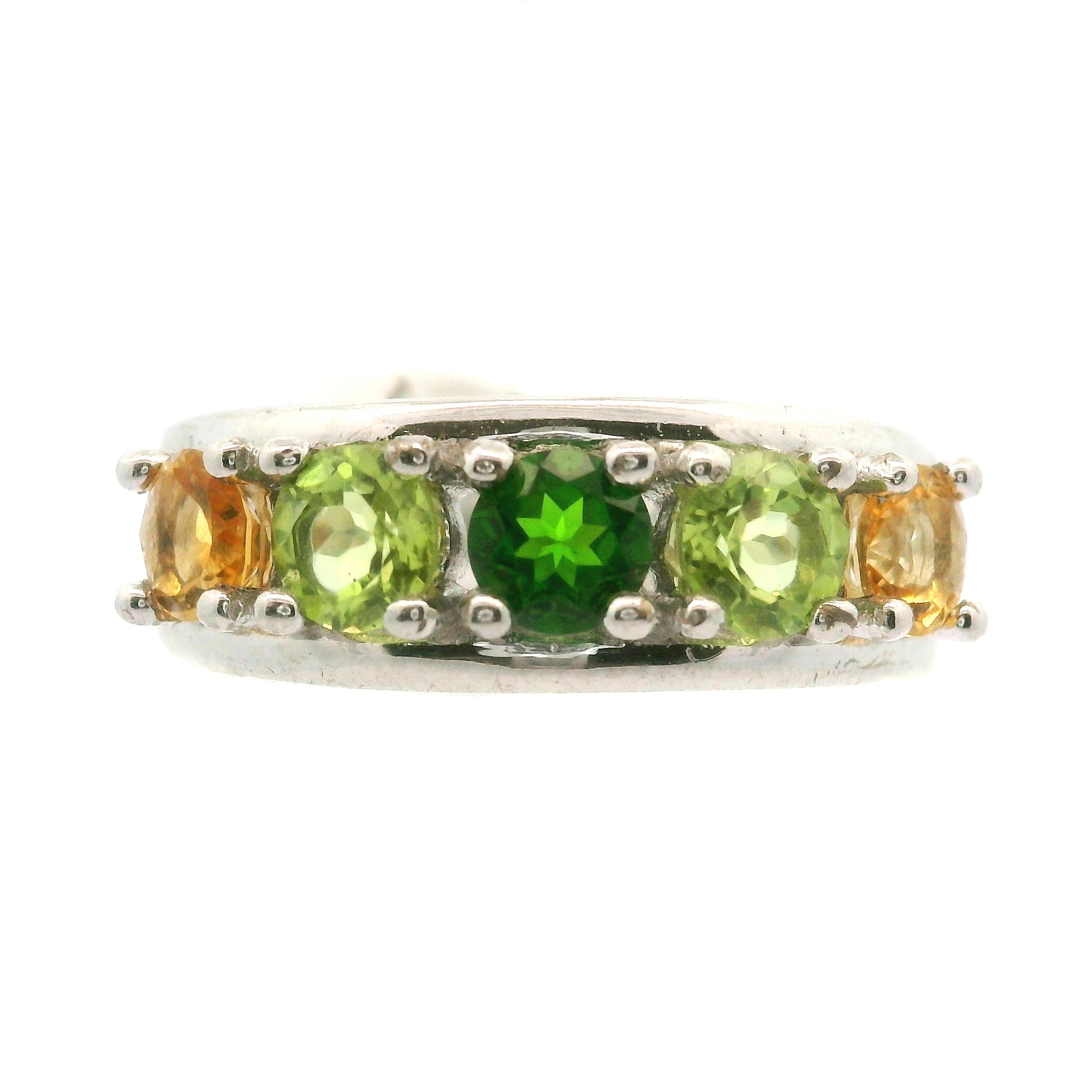 Multi-stone Stacker Cuff Ring .925 Silver for Healing, Intention Setting and Manifesting your Desires