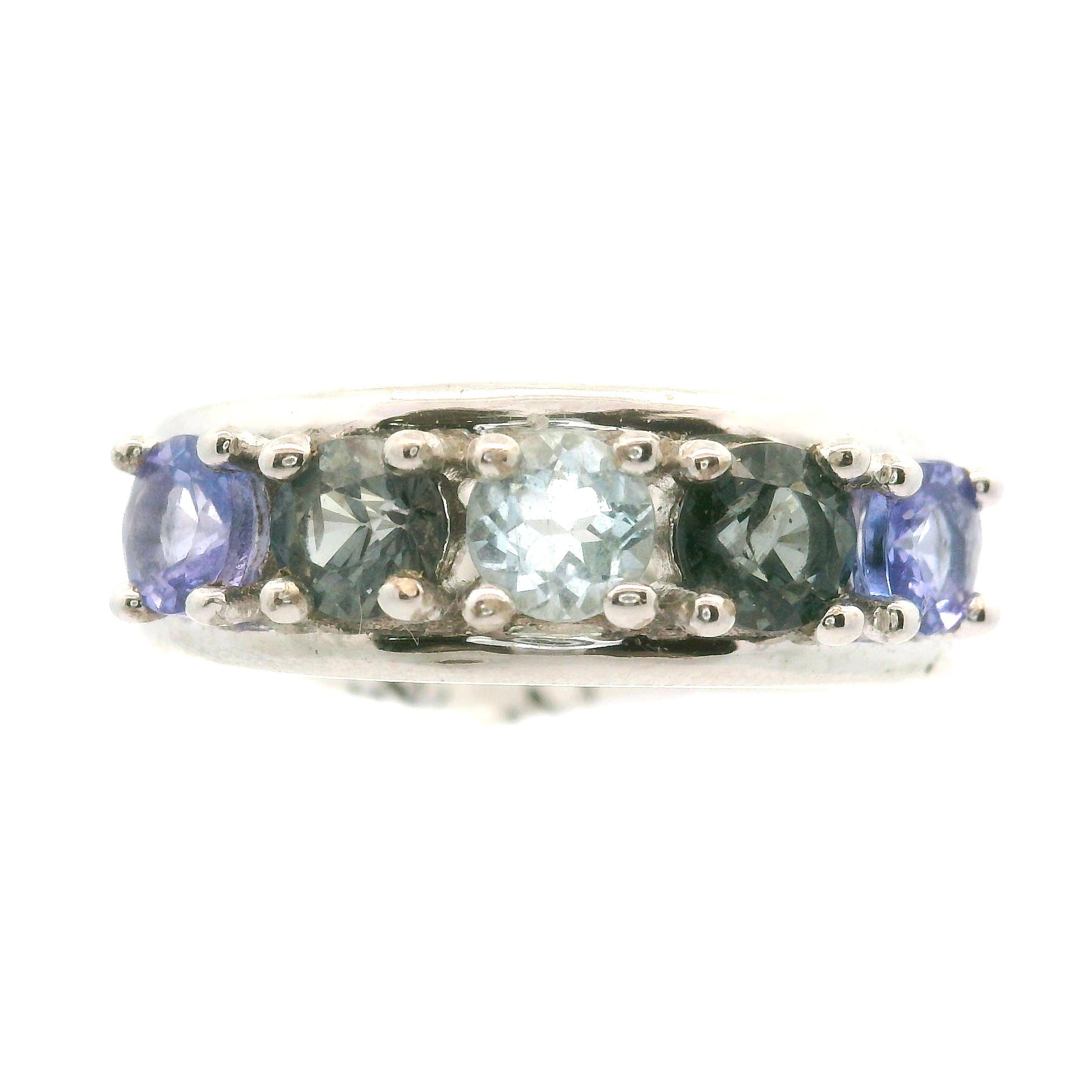 Multi-stone Stacker Cuff Ring .925 Silver for Healing, Intention Setting and Manifesting your Desires