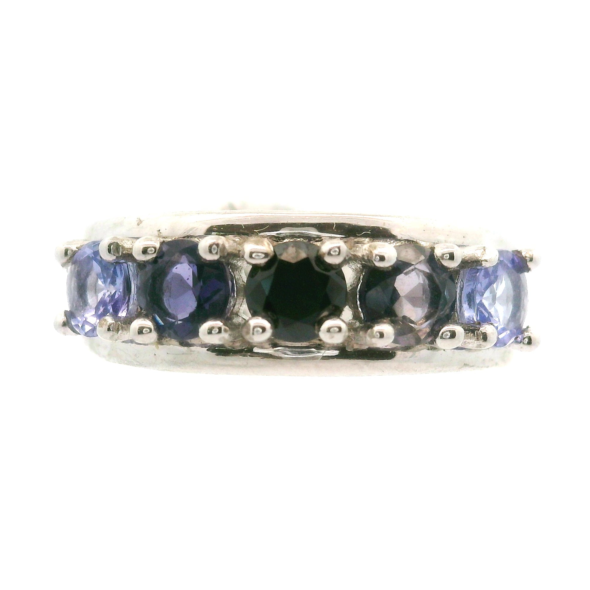 Multi-stone Stacker Cuff Ring .925 Silver for Healing, Intention Setting and Manifesting your Desires