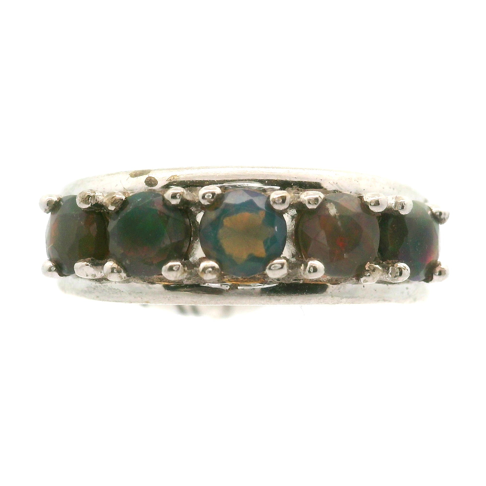 Multi-stone Stacker Cuff Ring .925 Silver for Healing, Intention Setting and Manifesting your Desires