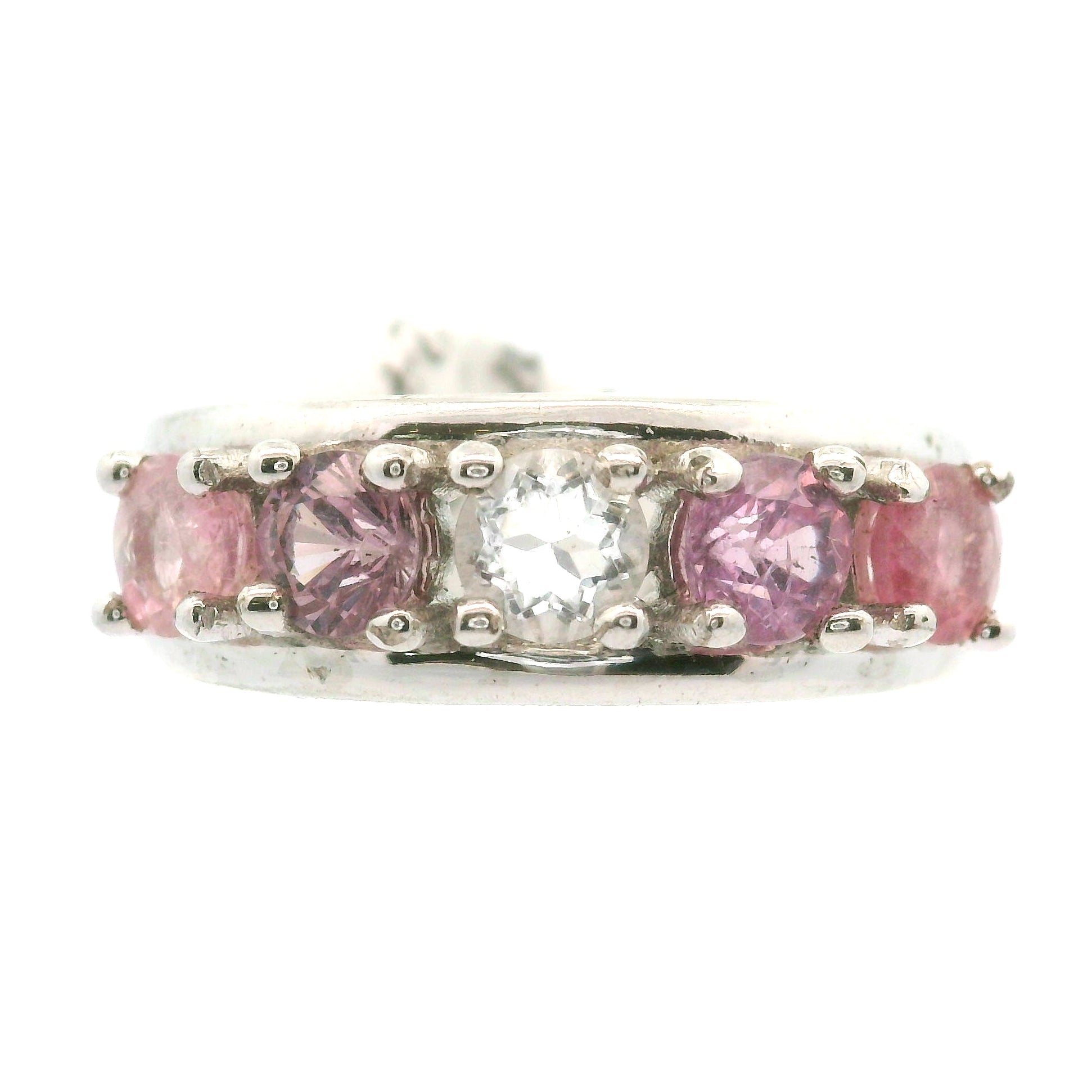 Multi-stone Stacker Cuff Ring .925 Silver for Healing, Intention Setting and Manifesting your Desires