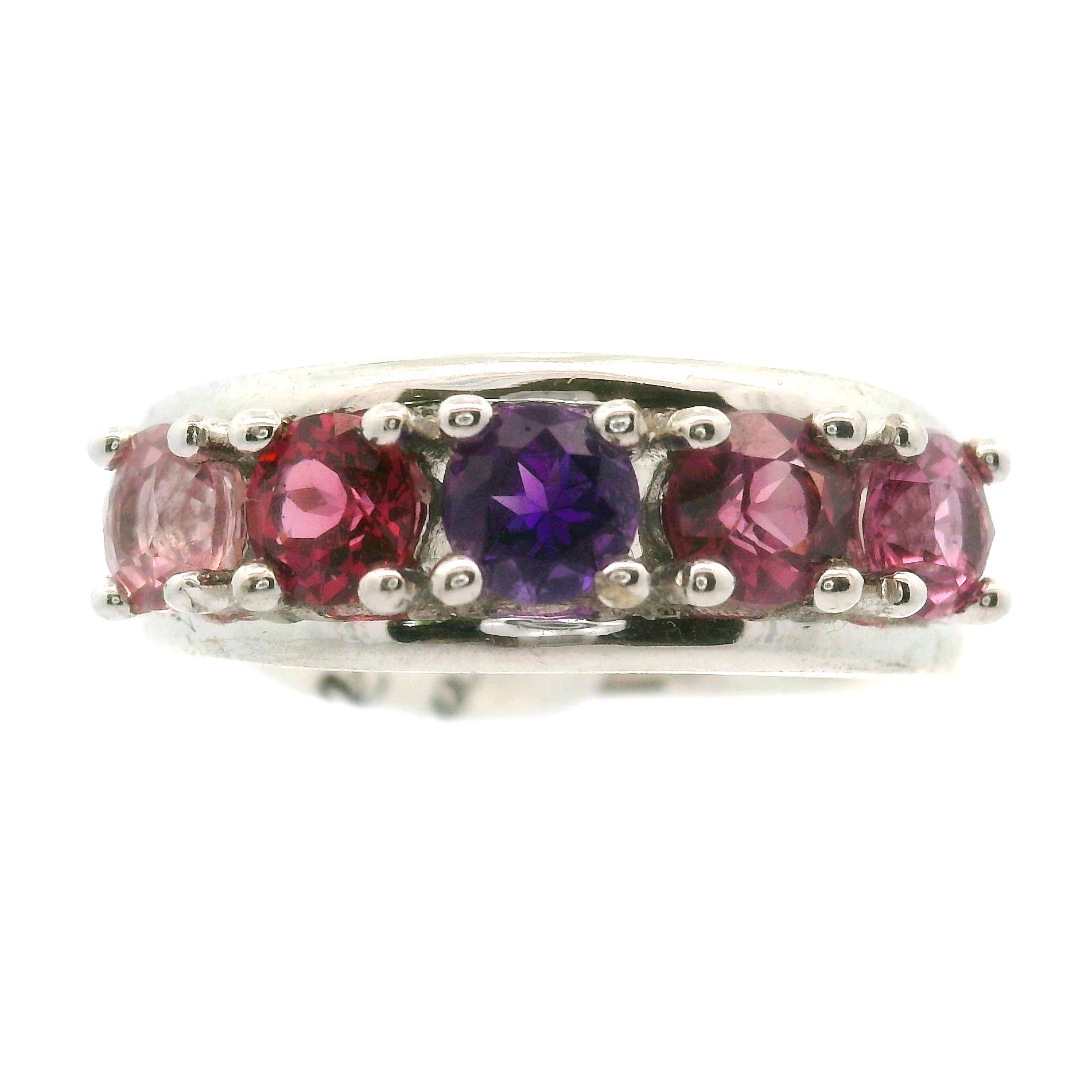 Multi-stone Stacker Cuff Ring .925 Silver for Healing, Intention Setting and Manifesting your Desires