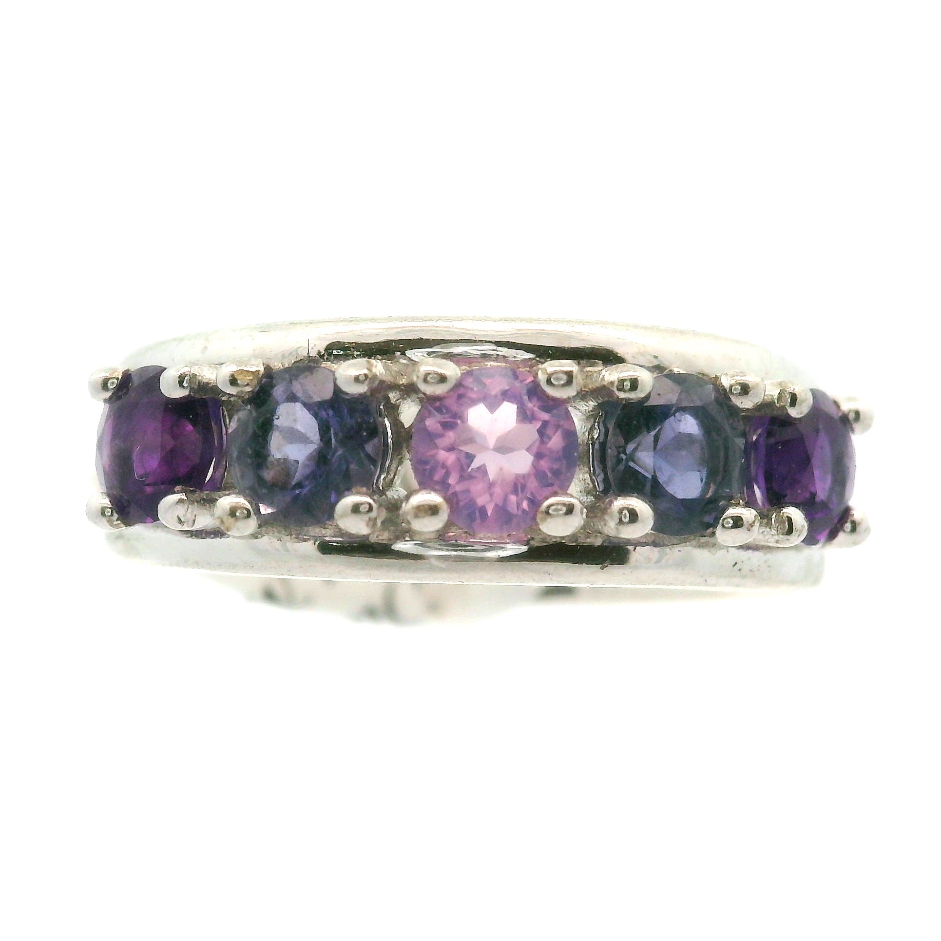 Multi-stone Stacker Cuff Ring .925 Silver for Healing, Intention Setting and Manifesting your Desires