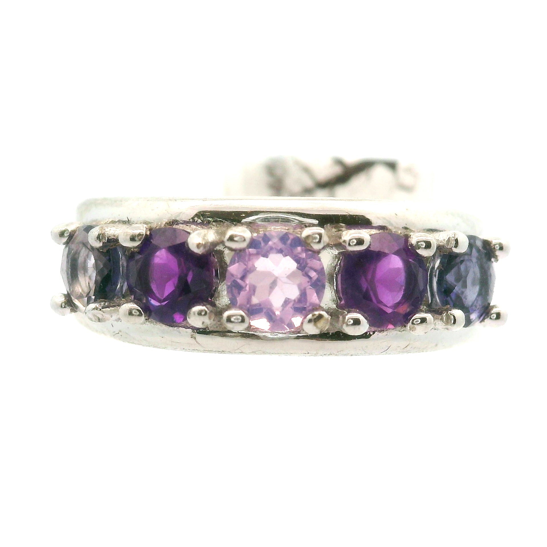 Multi-stone Stacker Cuff Ring .925 Silver for Healing, Intention Setting and Manifesting your Desires