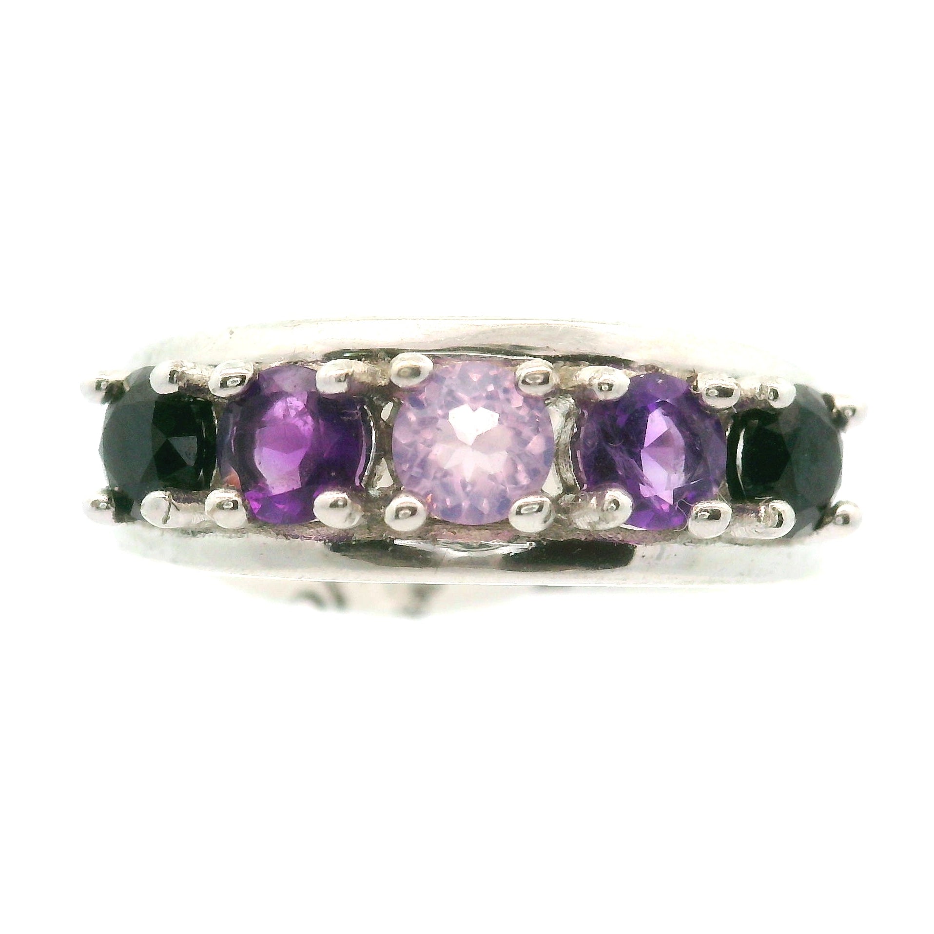 Multi-stone Stacker Cuff Ring .925 Silver for Healing, Intention Setting and Manifesting your Desires