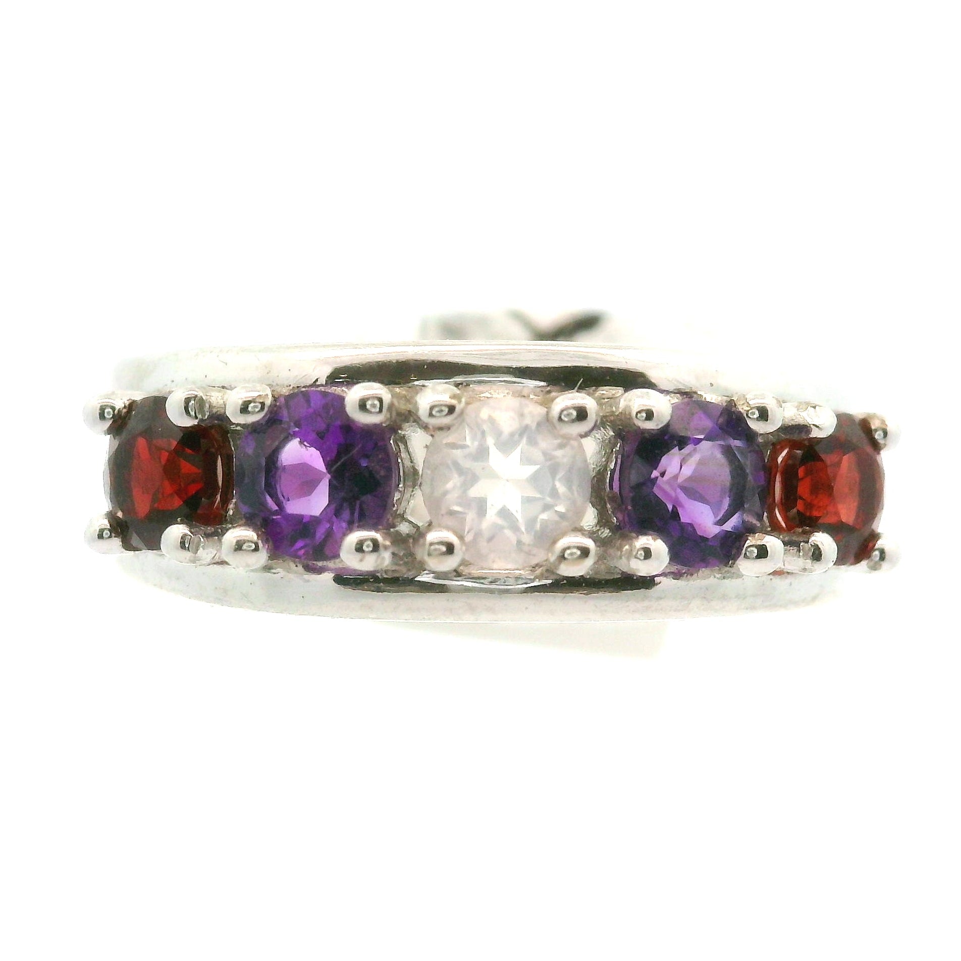 Multi-stone Stacker Cuff Ring .925 Silver for Healing, Intention Setting and Manifesting your Desires