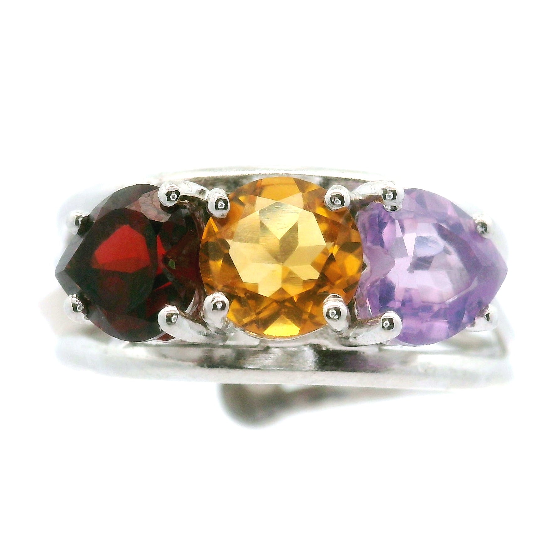 Triple Stone Crown Ring .925 Silver for Embracing your Power