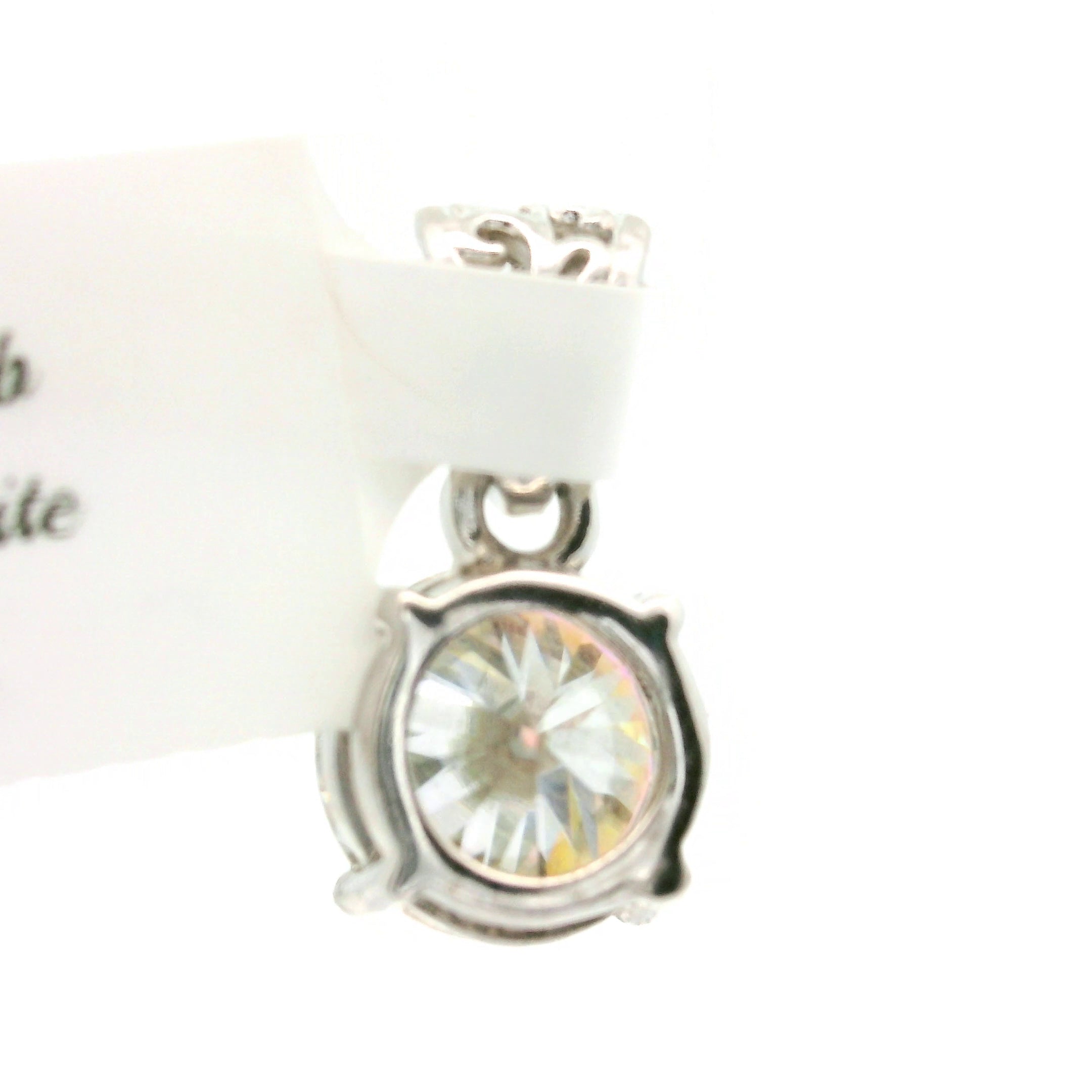 Aura Moissanite (Lab) Pendant .925 Silver for Enlightenment, Inner Peace & Spiritual Transformation