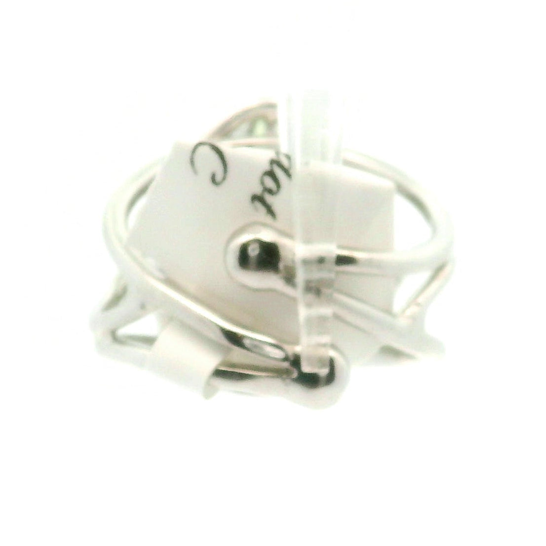 Peridot Cluster Cuff Ring .925 Silver for Luck and Prosperity