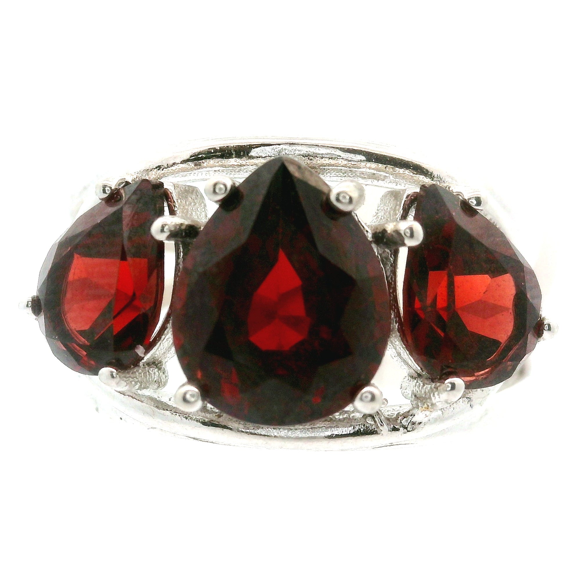 Triple Stone Crown Ring .925 Silver for Embracing your Power