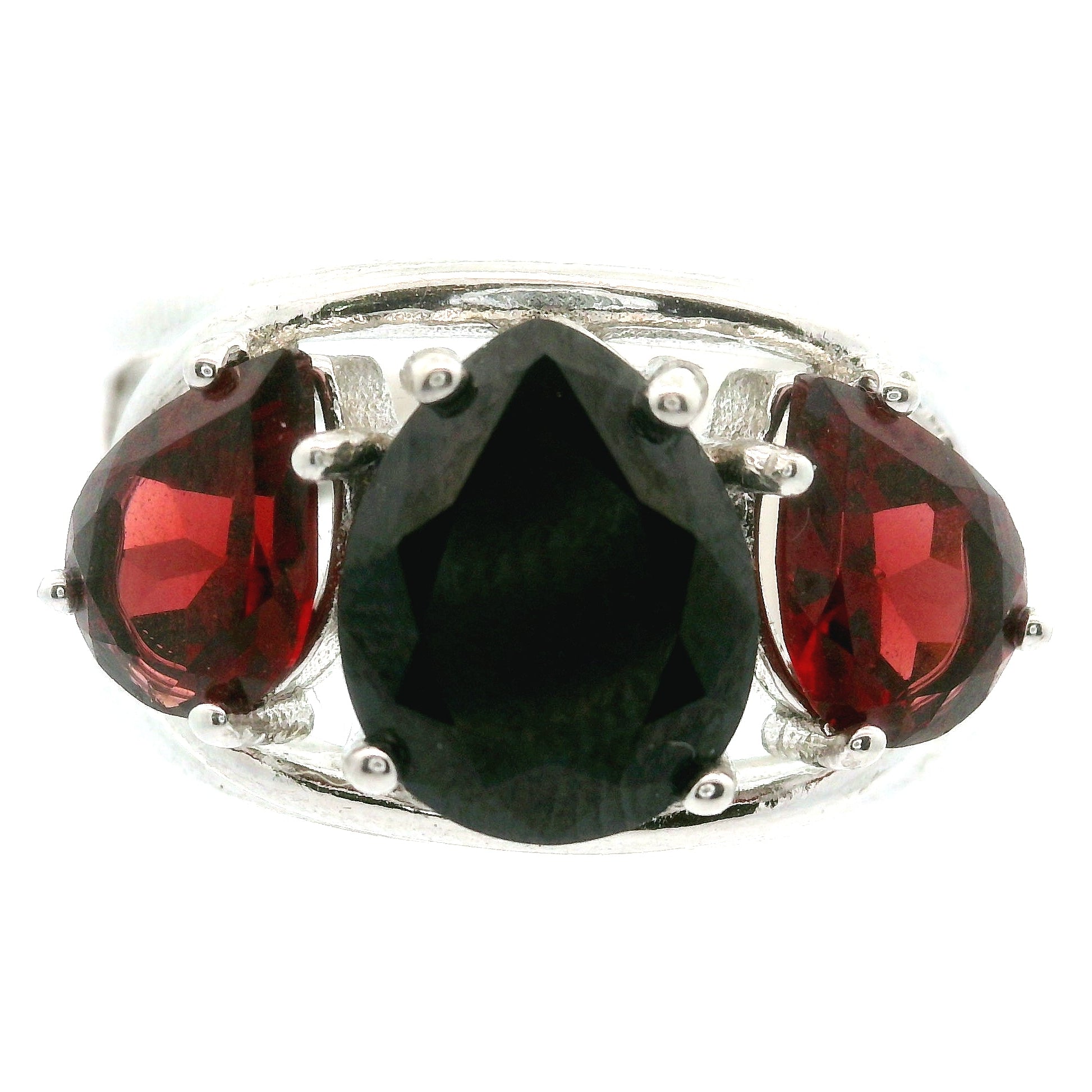 Triple Stone Crown Ring .925 Silver for Embracing your Power