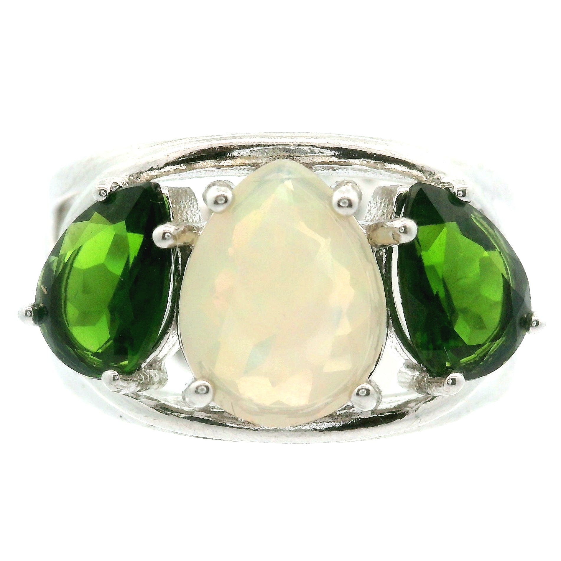 Triple Stone Crown Ring .925 Silver for Embracing your Power