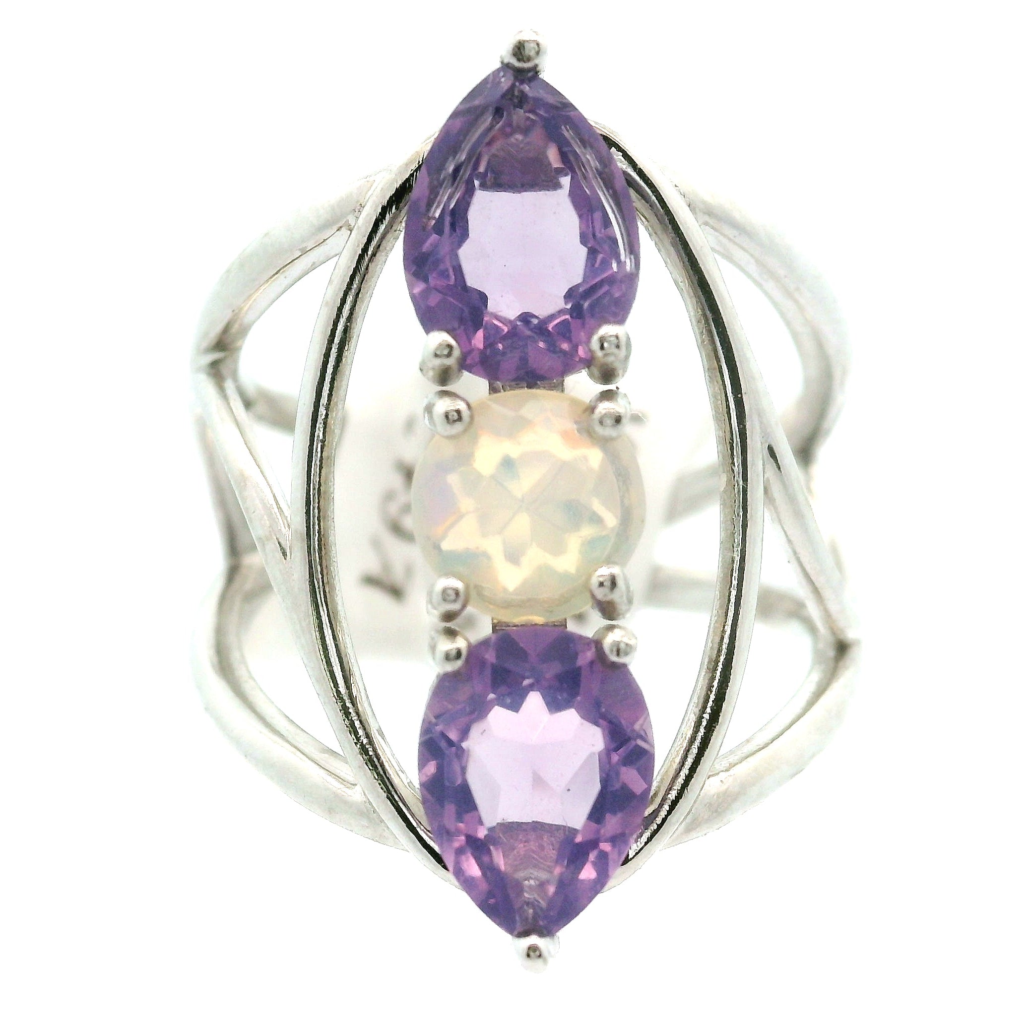 Wand Cuff Ring .925 Silver for Higher Levels of Awareness, Peaceful Communication and Clarity