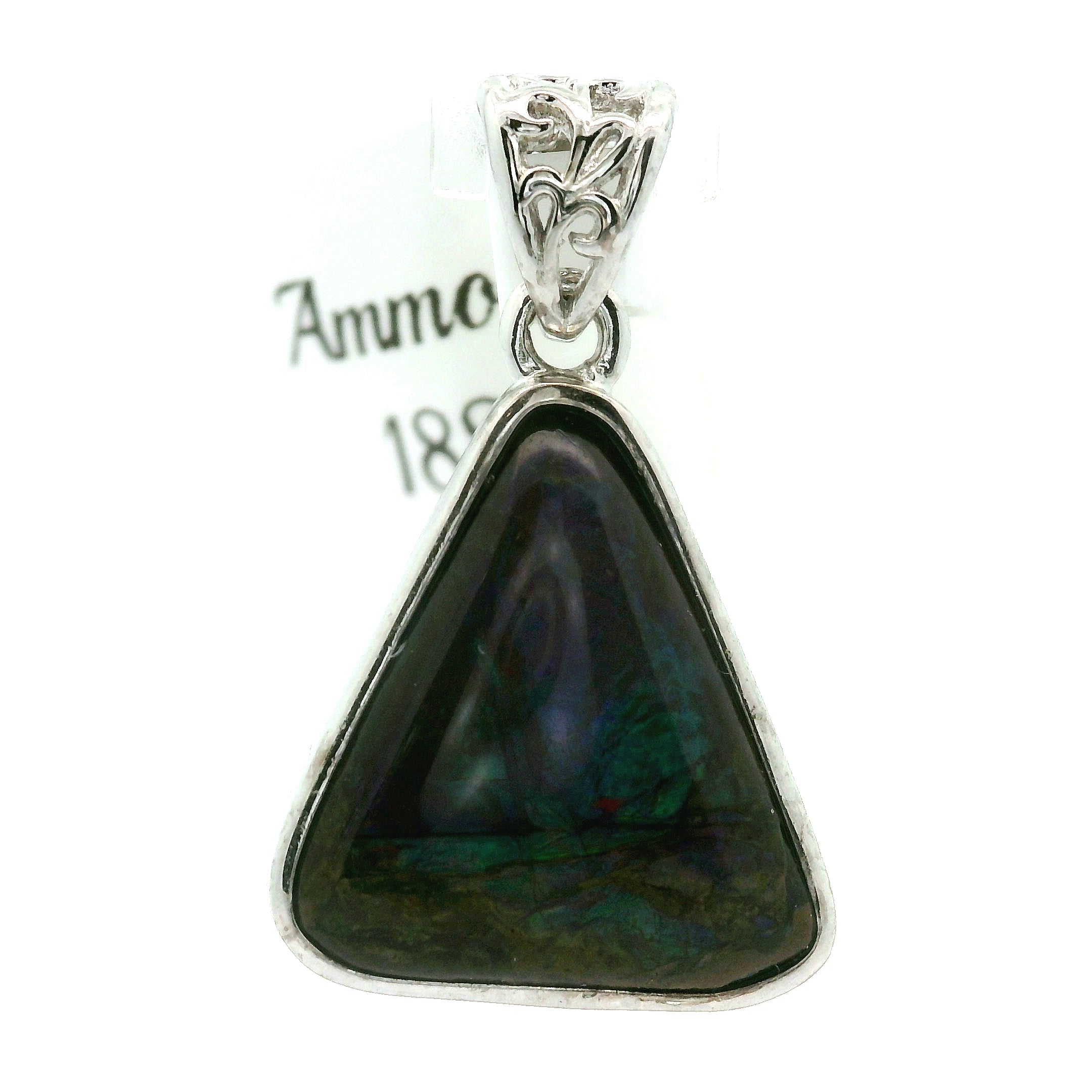 Ammolite Pendant .925 Silver for Transformation and Boosting your Life Force Energy