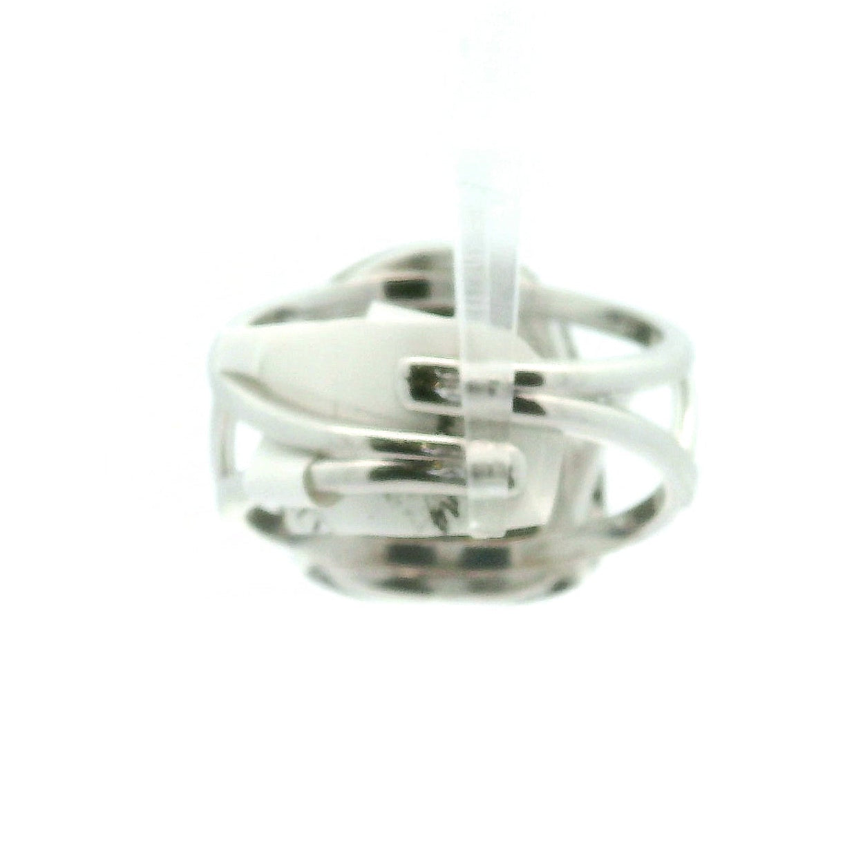 Ammolite with Kyanite Pavé Adjustable Cuff Ring .925 Silver for Transformation and Boosting your Life Force Energy