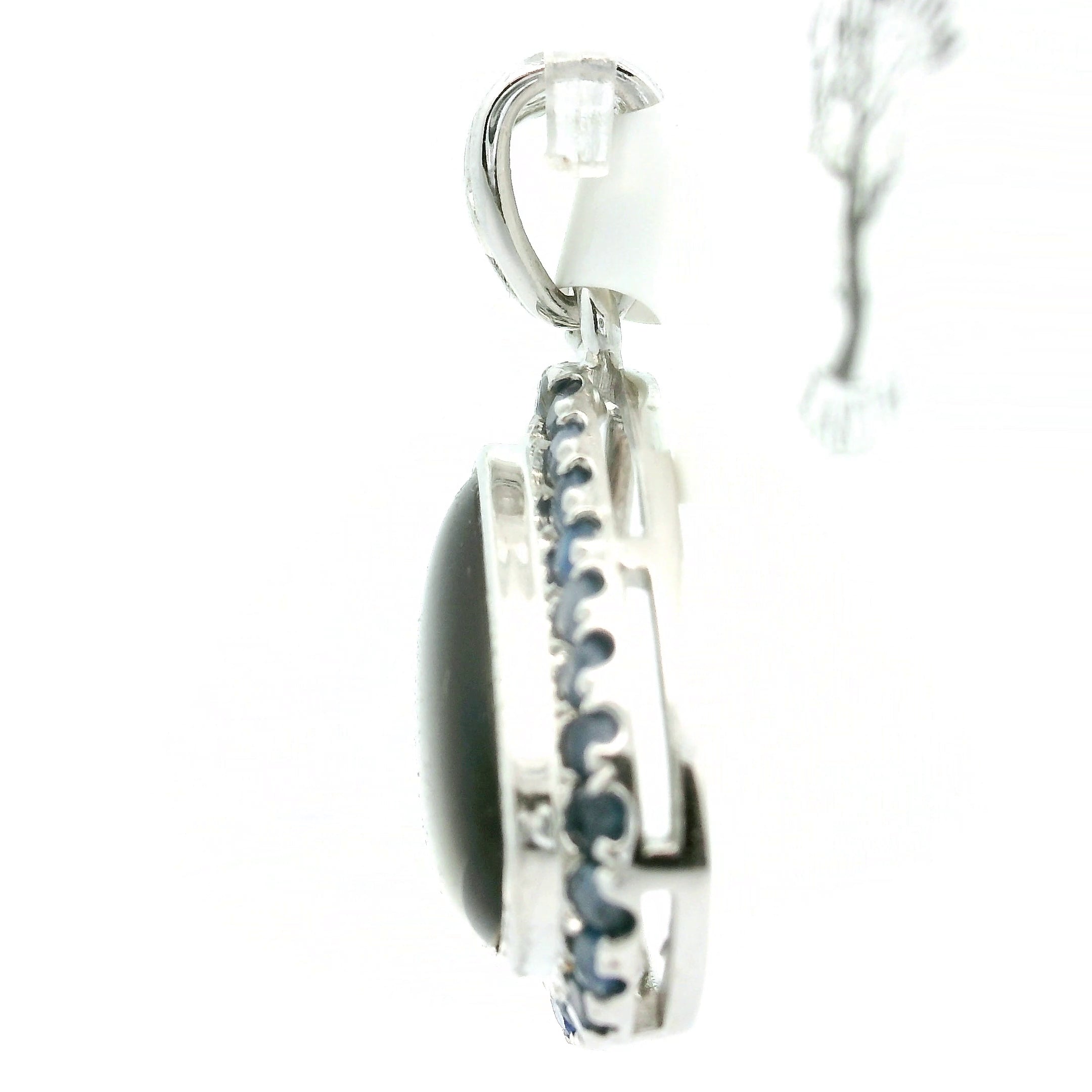 Ammolite Pavé Pendant .925 Silver for Transformation and Boosting your Life Force Energy