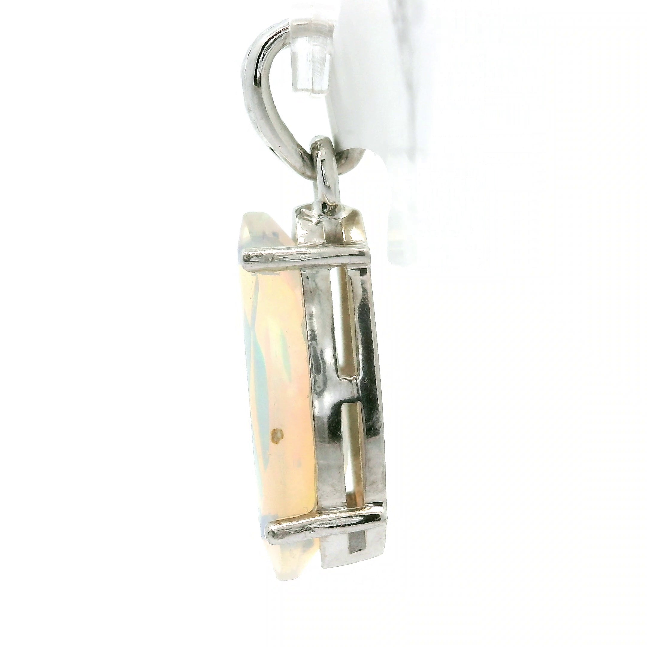 Ethiopian Opal Pendant .925 Silver for Transformation and Aura Balancing