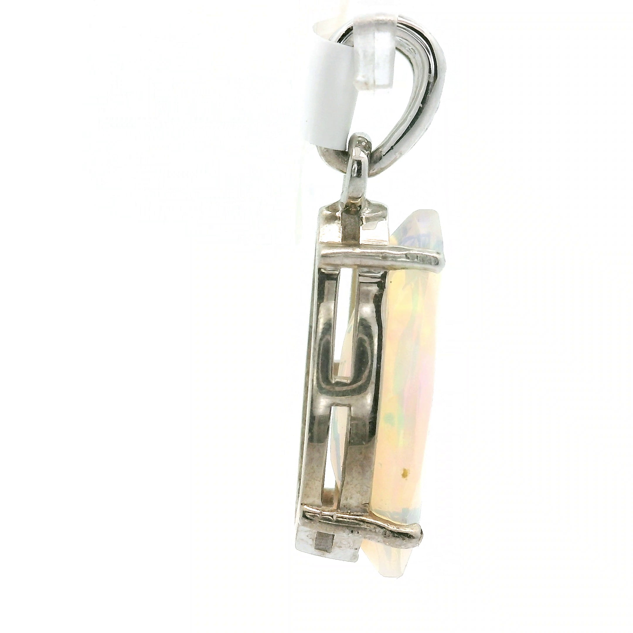 Ethiopian Opal Pendant .925 Silver for Transformation and Aura Balancing