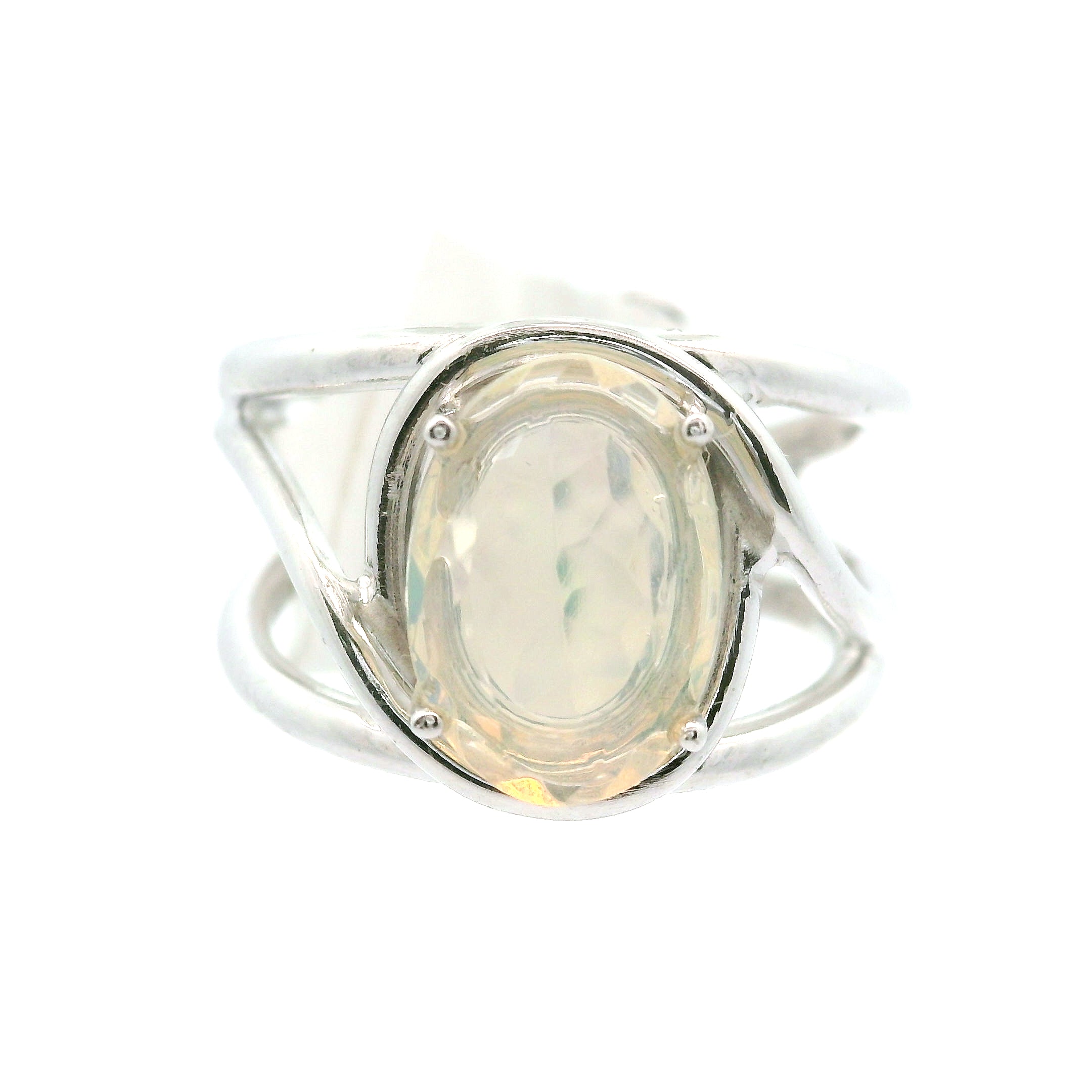 Ethiopian Opal Cuff Ring .925 Silver for Transformation and Energy Protection