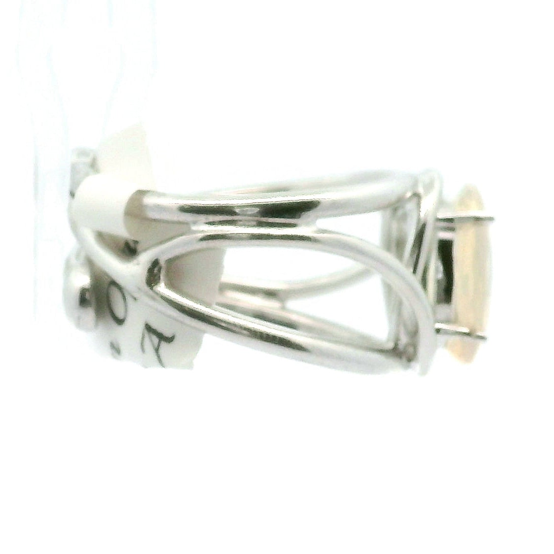 Ethiopian Opal Cuff Ring .925 Silver for Transformation and Energy Protection
