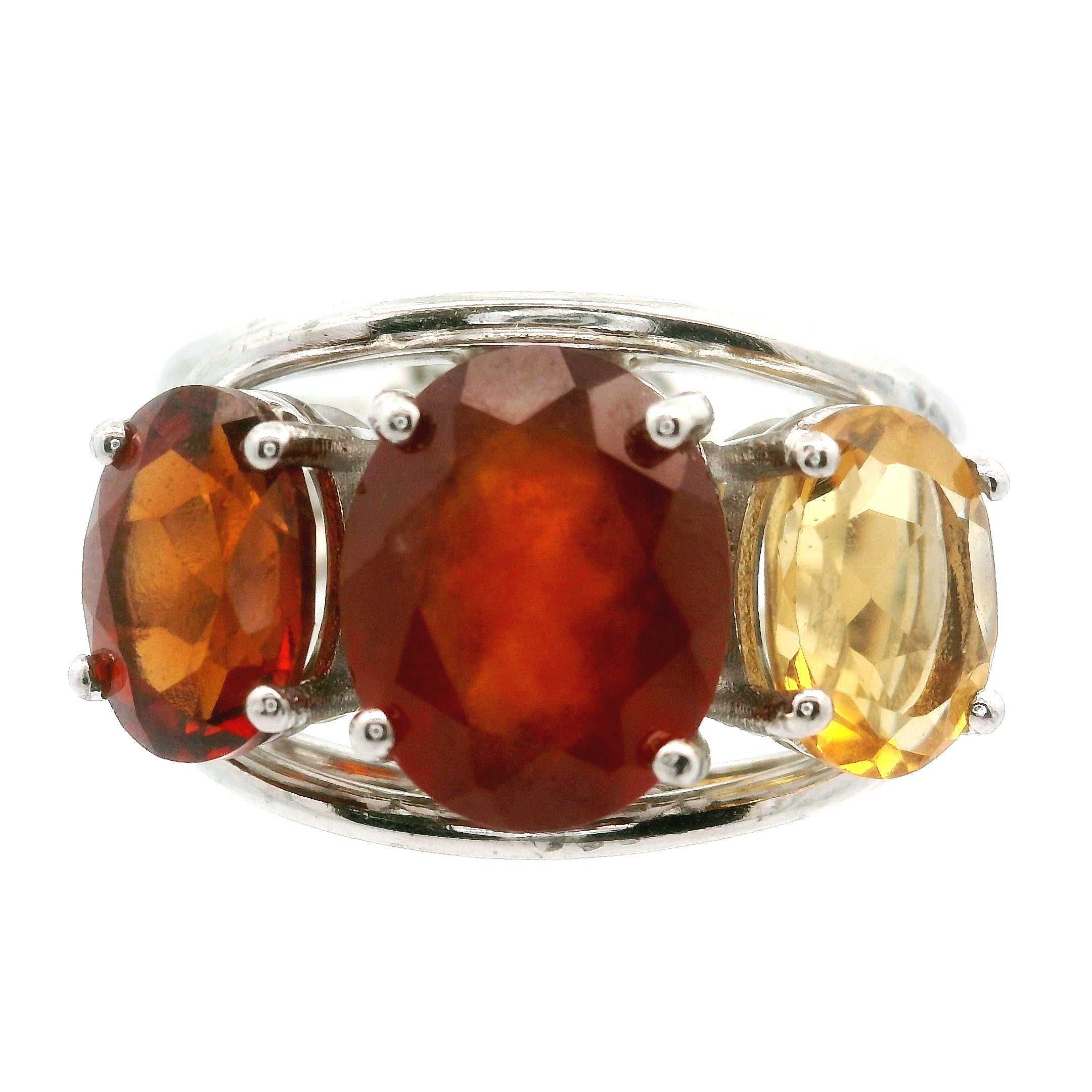 Triple Stone Crown Ring .925 Silver for Embracing your Power