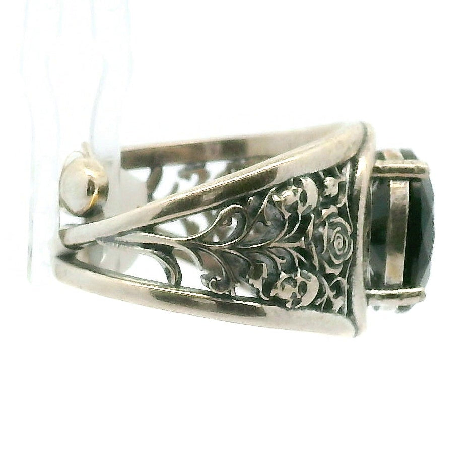 Eternal Rose Cuff Ring .925 Silver for Healing, Intention Setting and Manifesting your Desires