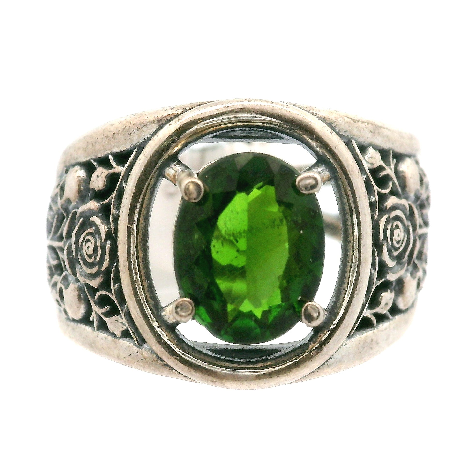 Eternal Rose Cuff Ring .925 Silver for Healing, Intention Setting and Manifesting your Desires