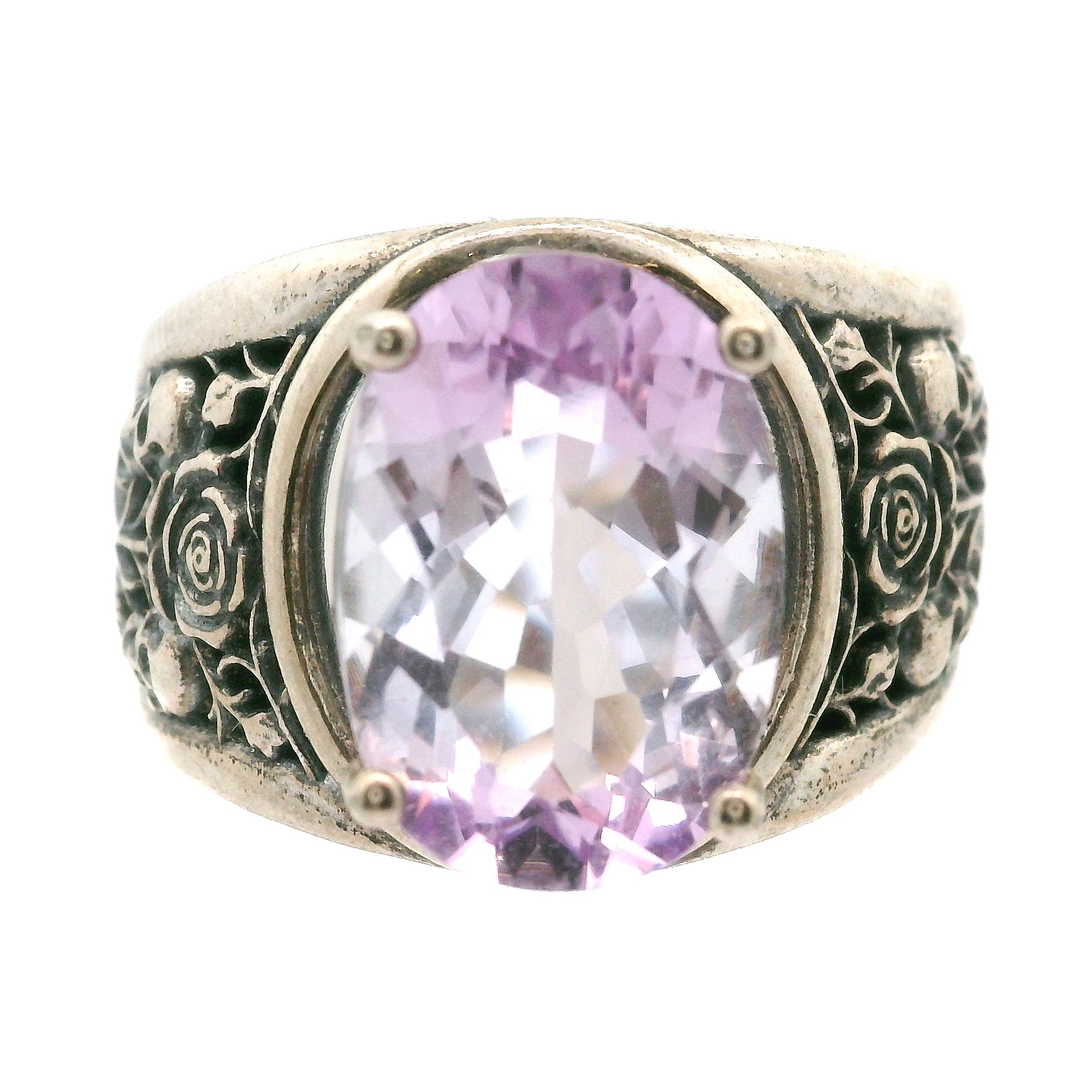 Eternal Rose Cuff Ring .925 Silver for Healing, Intention Setting and Manifesting your Desires