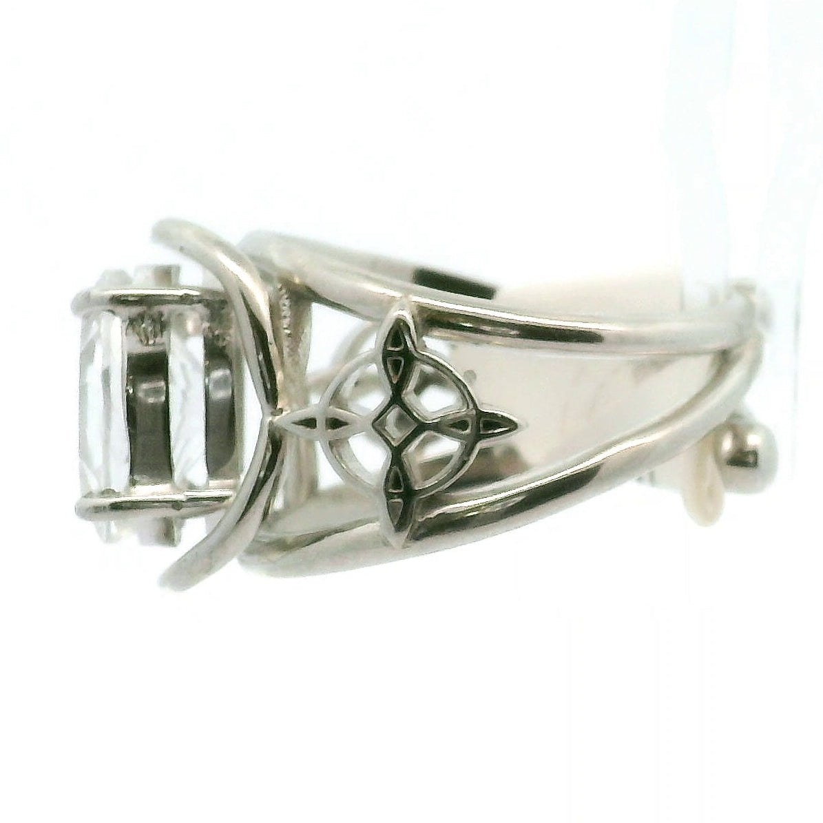 Witches Knot Cuff Ring 925 Silver for Protection, Magic and Connection to Nature