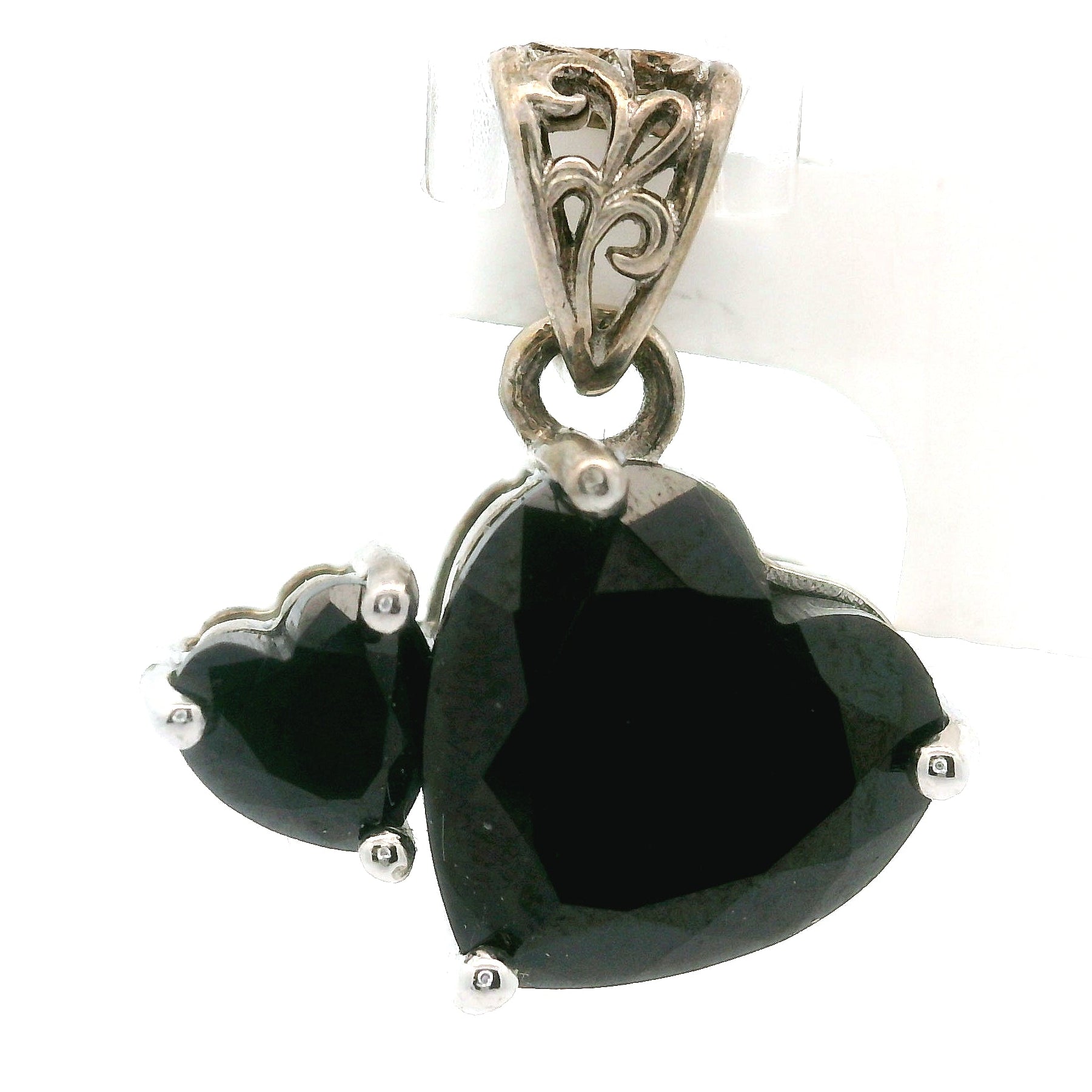 Double Heart Pendant .925 Silver for Harmony in Love